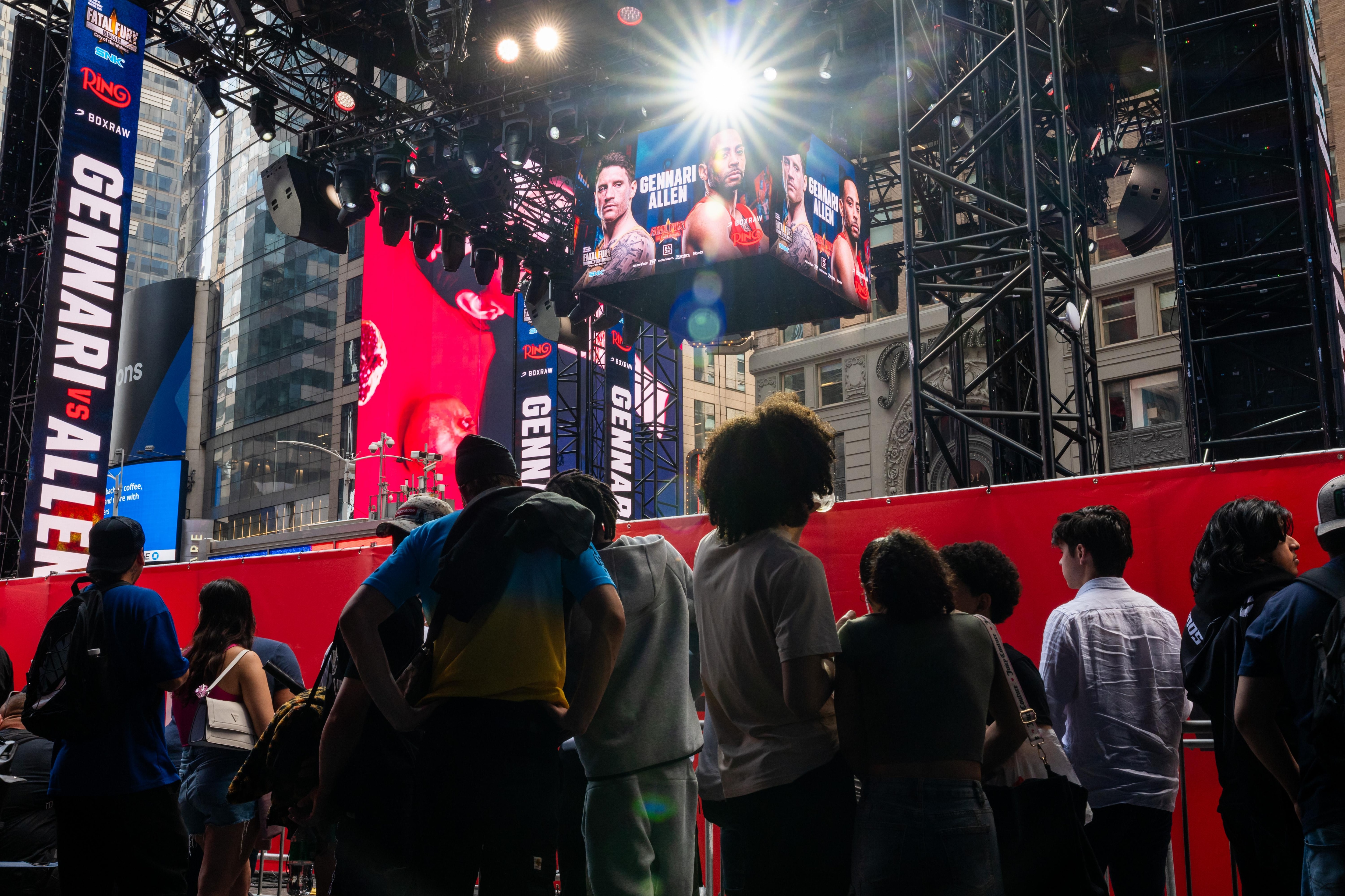 New York's Times Square Prepares To Host Outdoor Boxing Matches