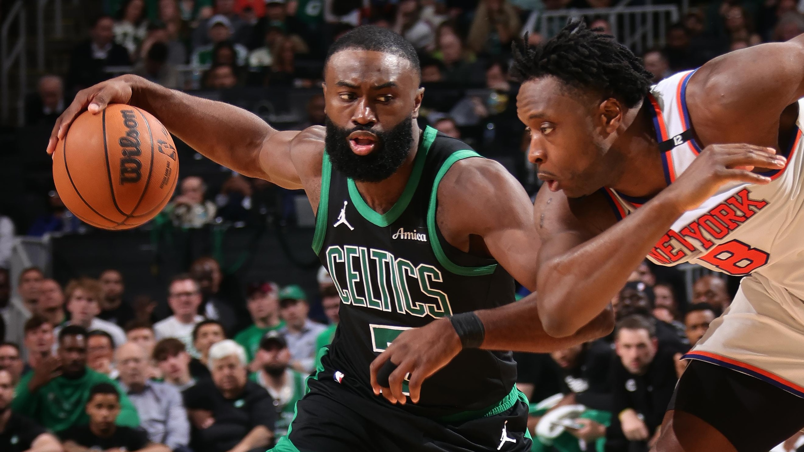2025 NBA Playoffs - New York Knicks v Boston Celtics - Game Five