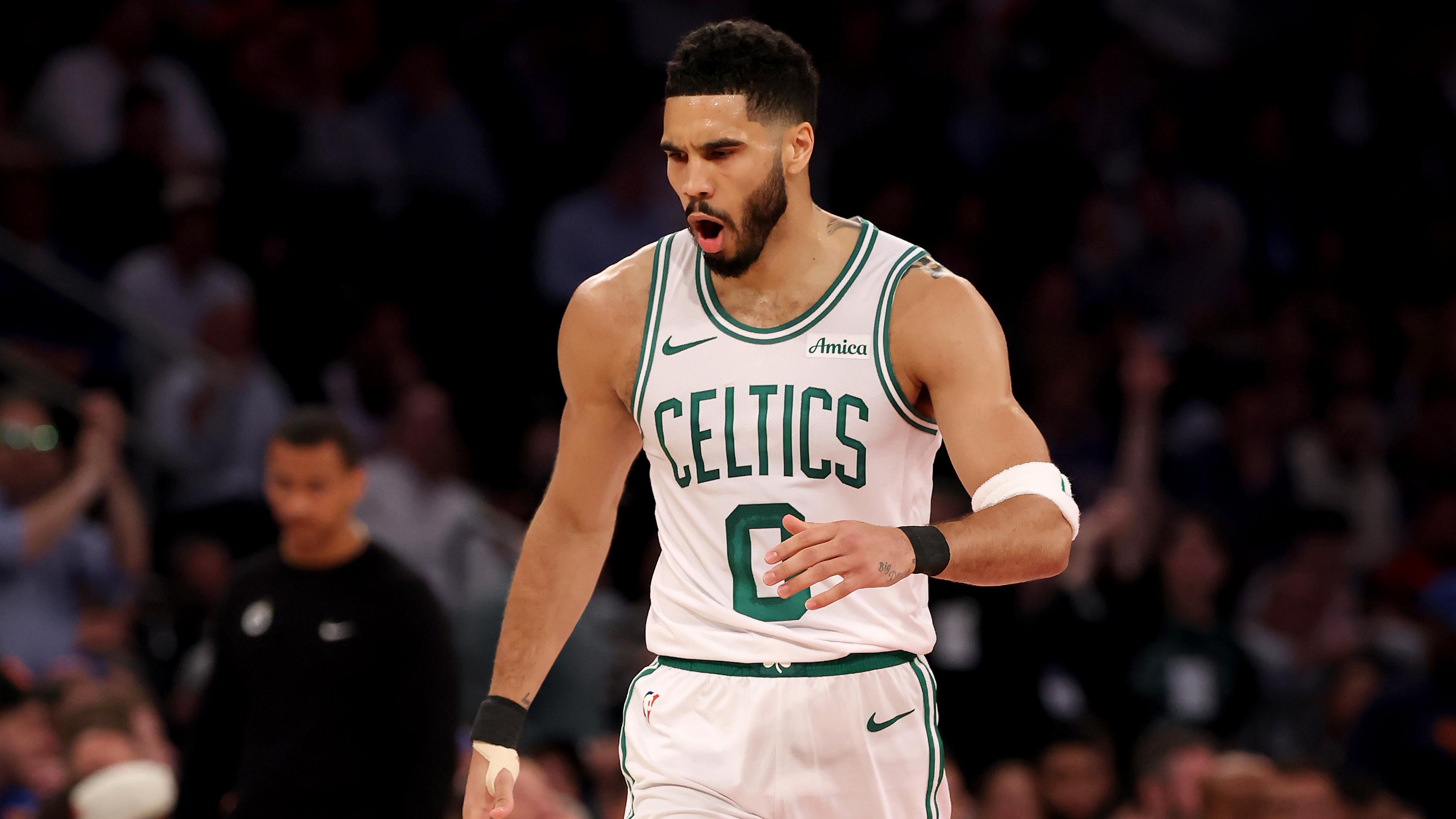 Celtics’ Jayson Tatum Attends Patriots Camp Without Boot Amid Achilles Injury Rehab
