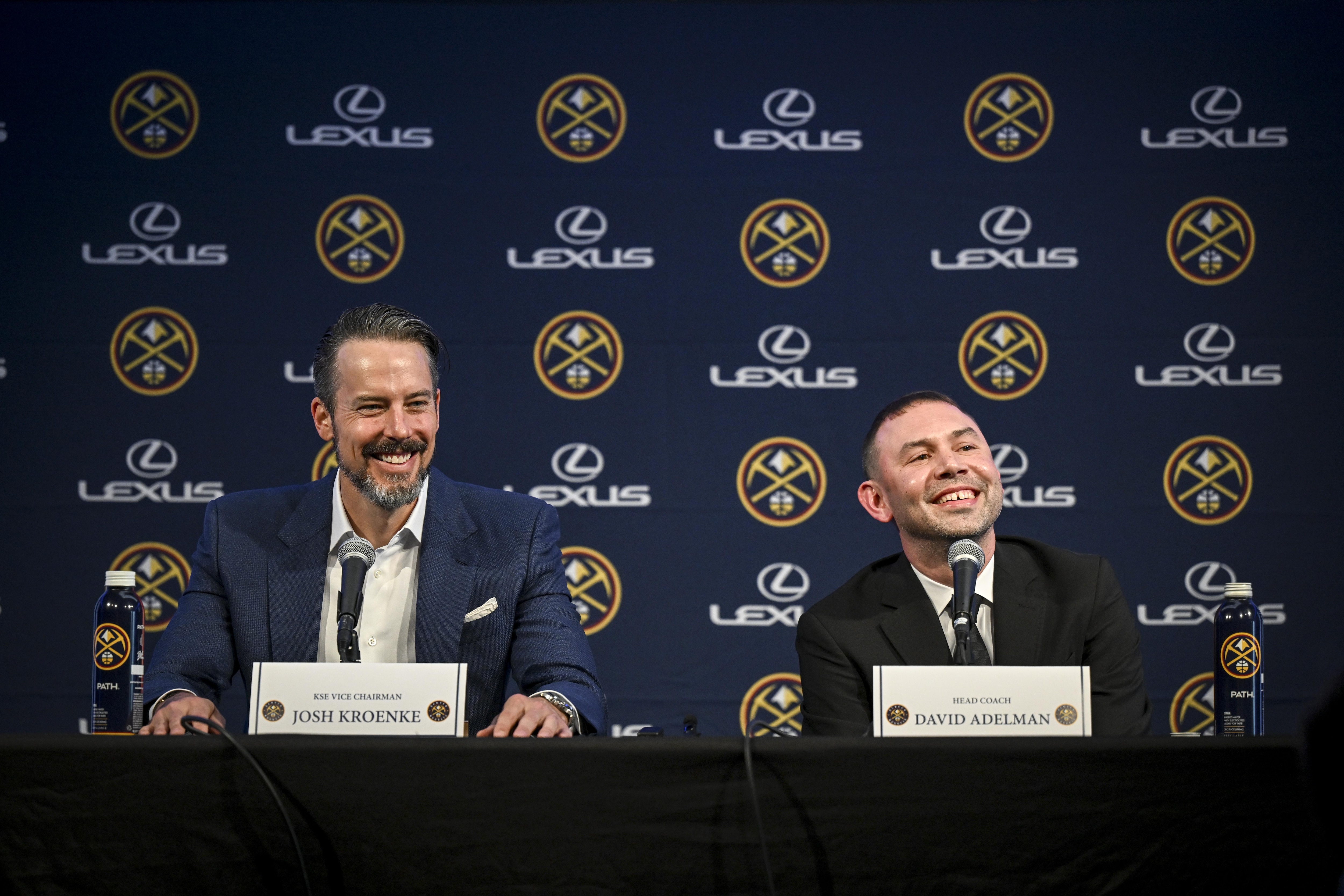 DENVER NUGGETS TEAM PRESIDENT JOSH KROENKE, HEAD COACH DAVID ADELMAN