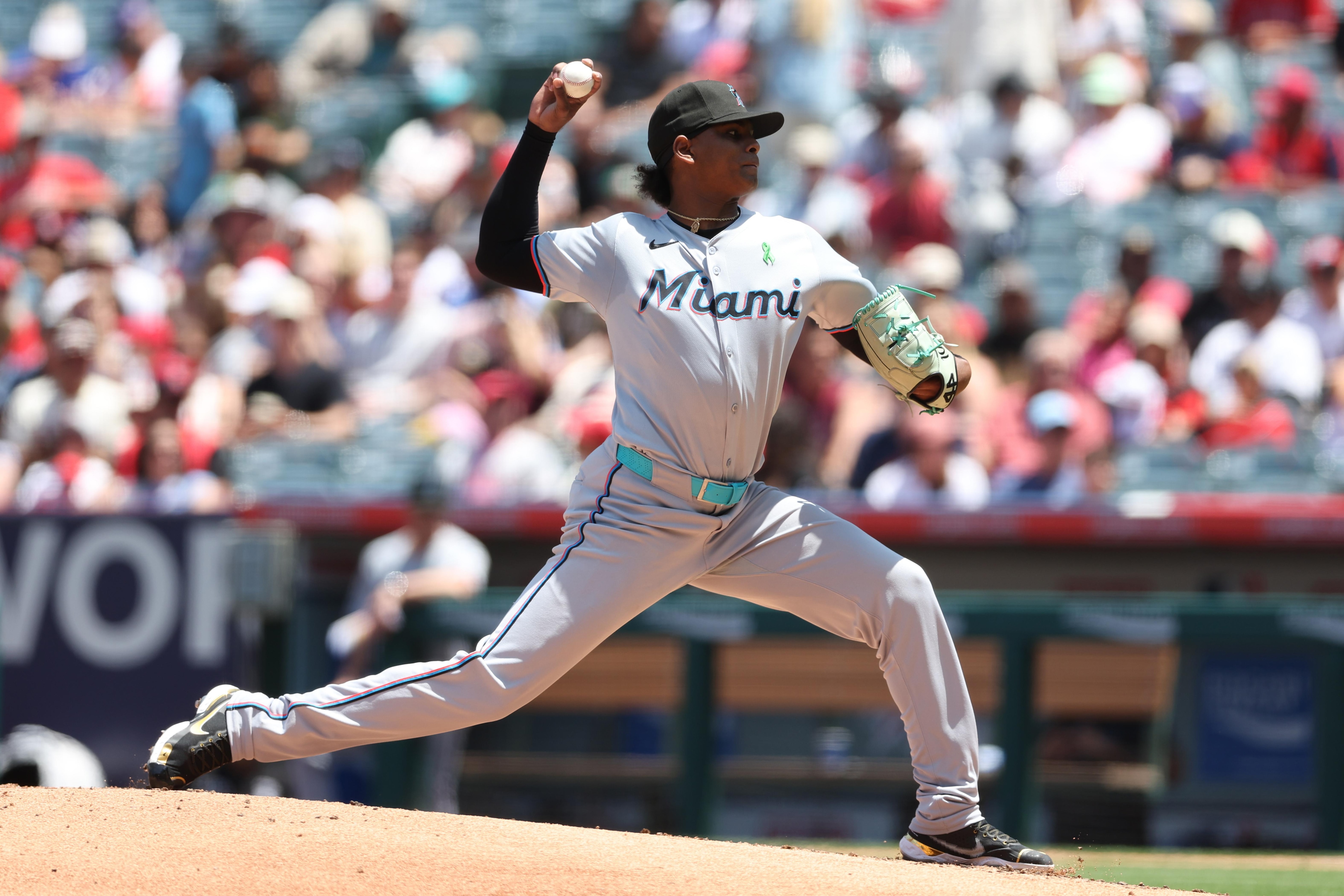Miami Marlins  v Los Angeles Angels