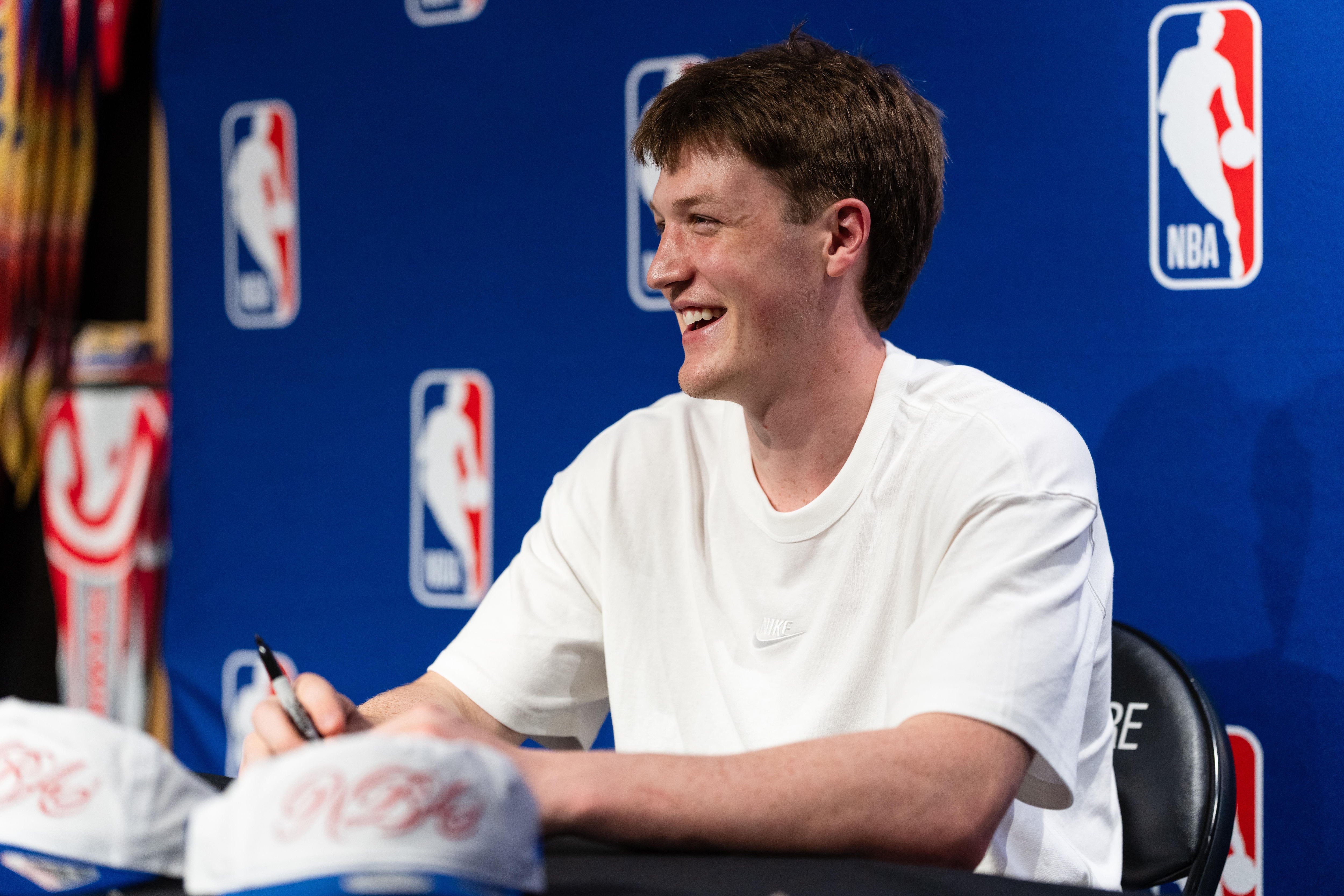 Kon Knueppel NBA Store Visit