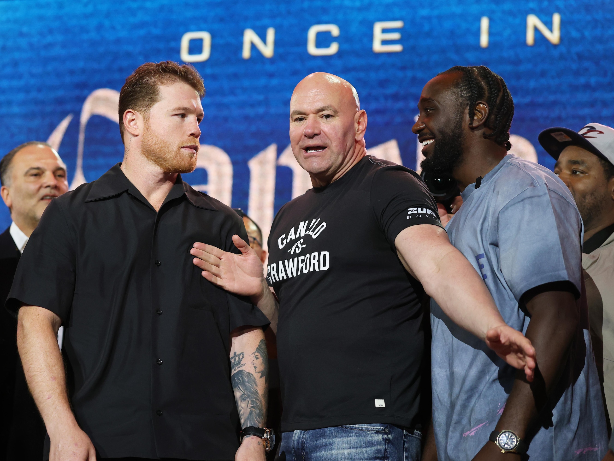 Canelo Álvarez vs. Terence Crawford Press Conference at Fanatics Fest, New York City Canelo Álvarez vs. Terence Crawford Press Conference at Fanatics Fest, New York City