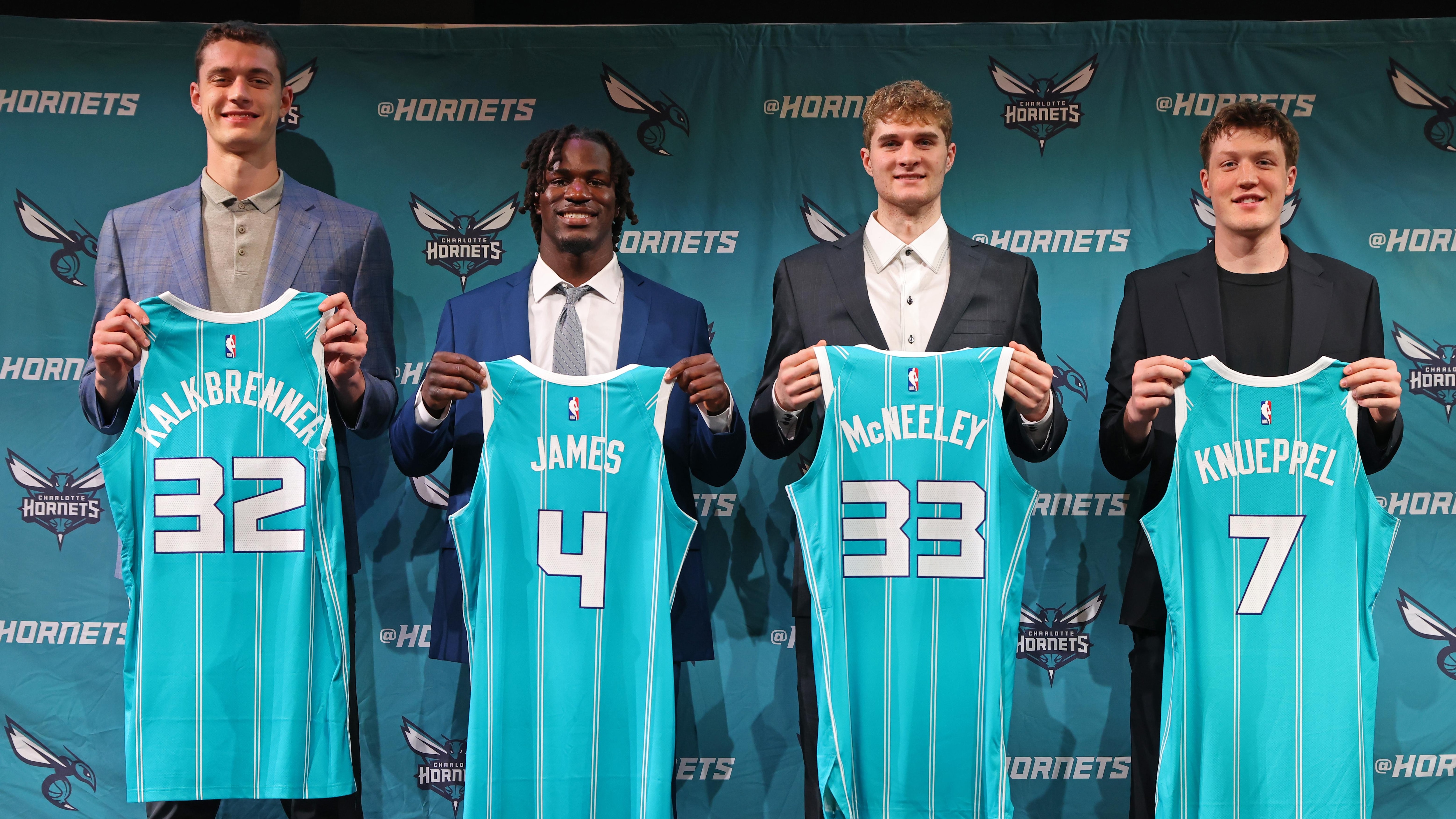 Charlotte Hornets Introduce Kon Knueppel, Sion James, Ryan Kalkbrenner, and Liam McNeeley - Press Conference