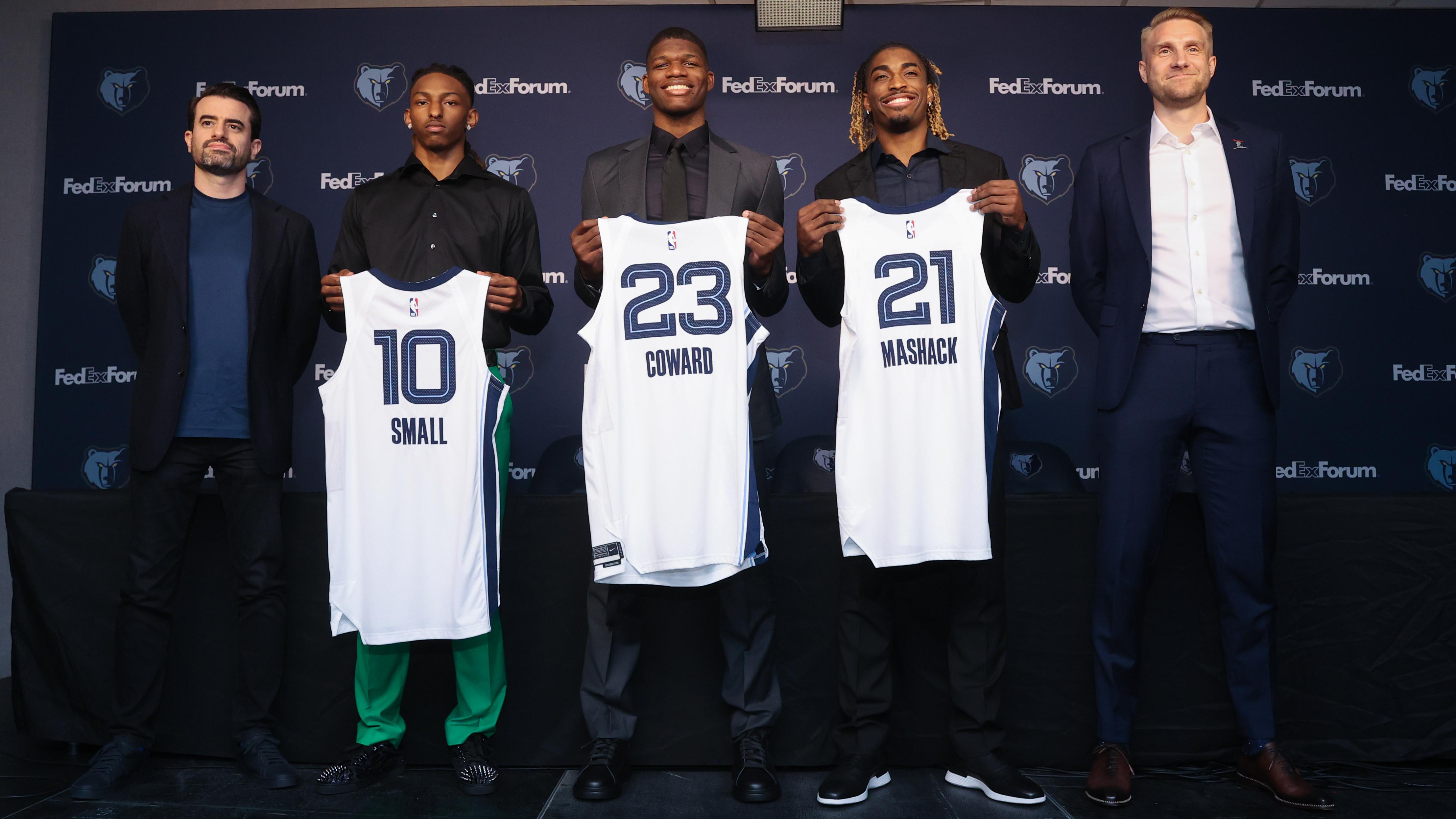 Memphis Grizzlies Introduce Javon Small, Cedric Coward, and Jahmai Mashack - Portraits