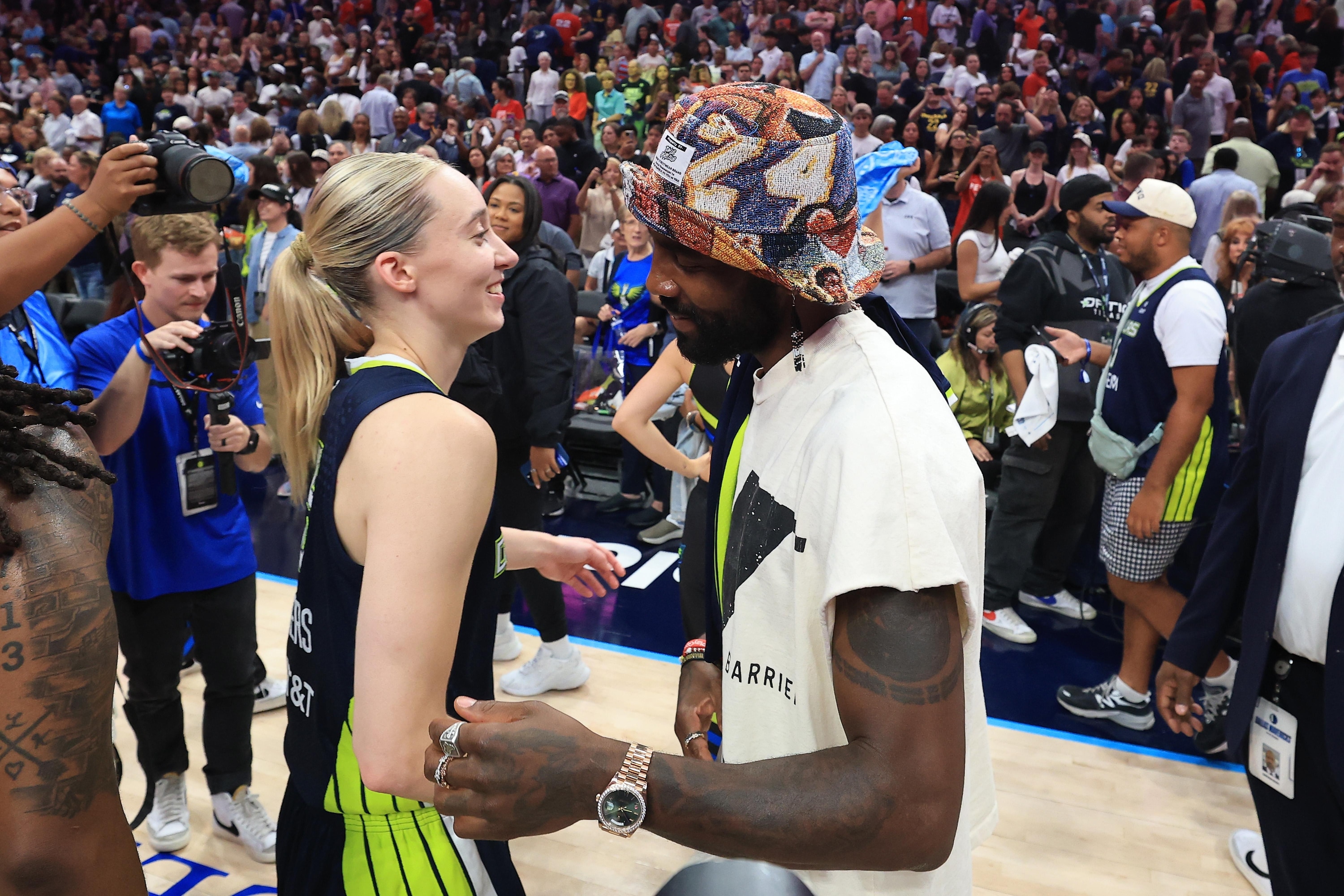 Paige Bueckers Says it Was 'Surreal' to Meet Mavs' Kyrie Irving After Wings vs. Fever