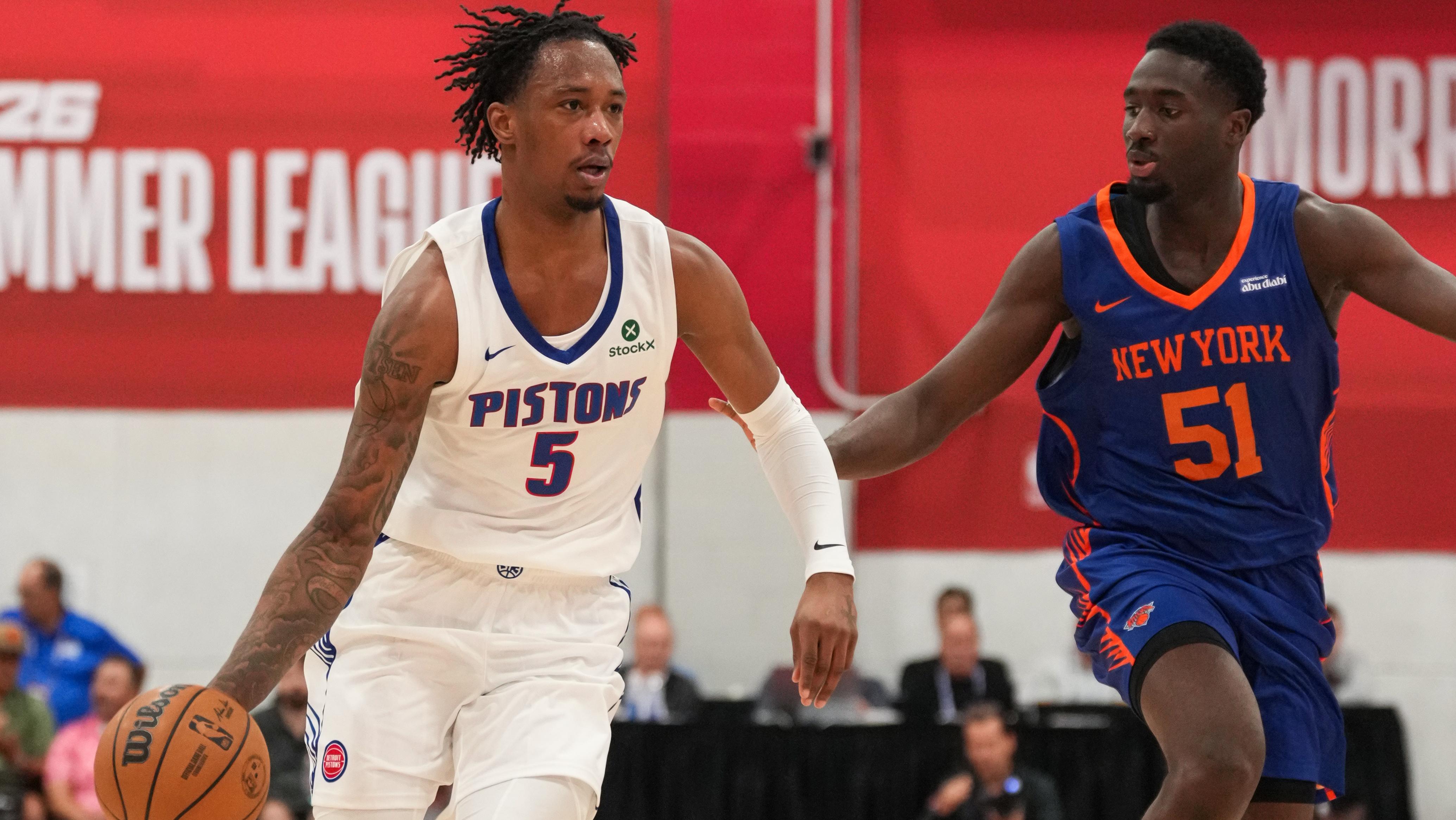 2025 NBA Summer League - New York Knicks v Detroit Pistons