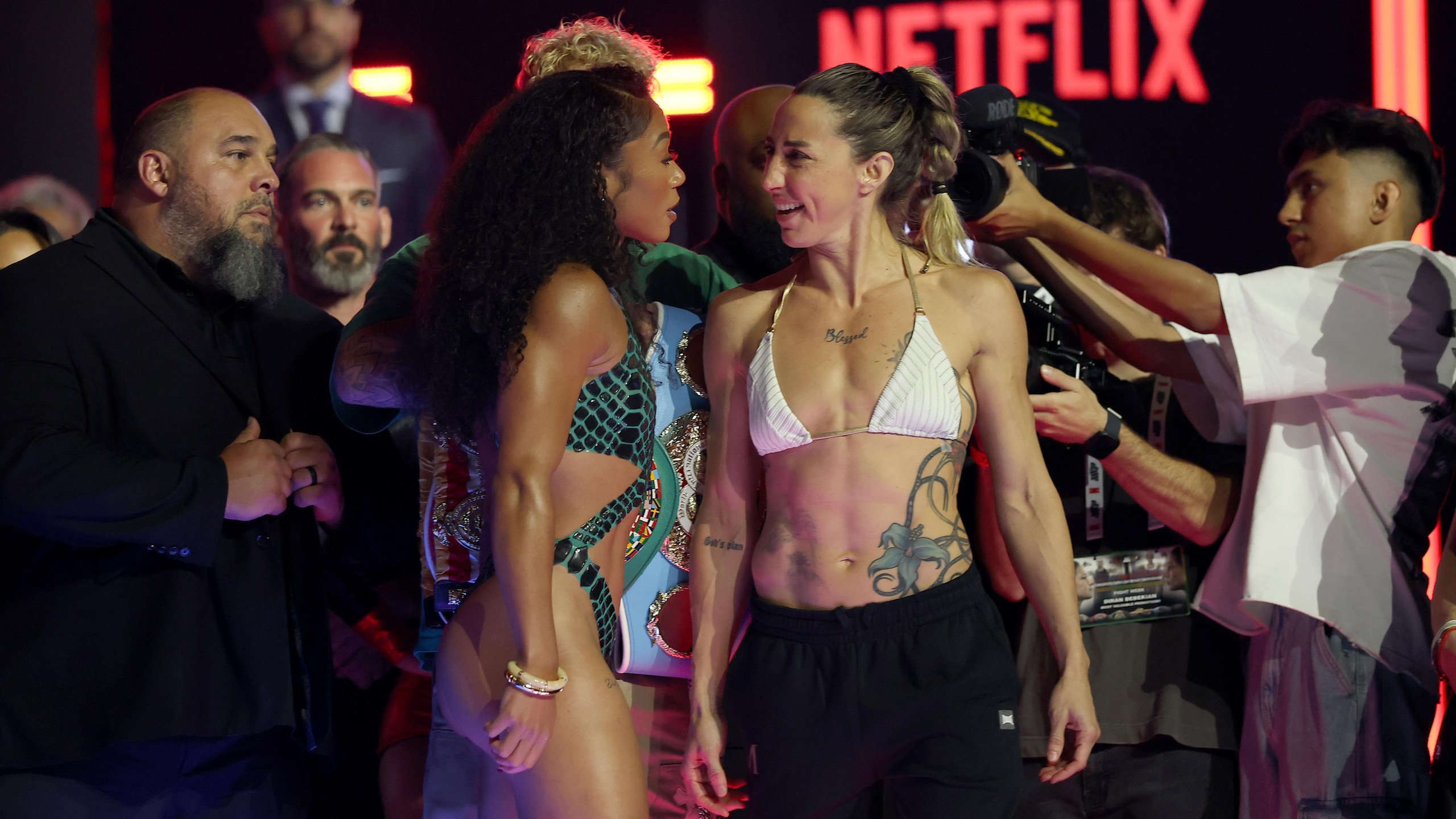 Weigh-In at MSG Theater ahead of Netflix's Katie Taylor vs Amanda Serrano 3 on July 11 at Madison Square Garden