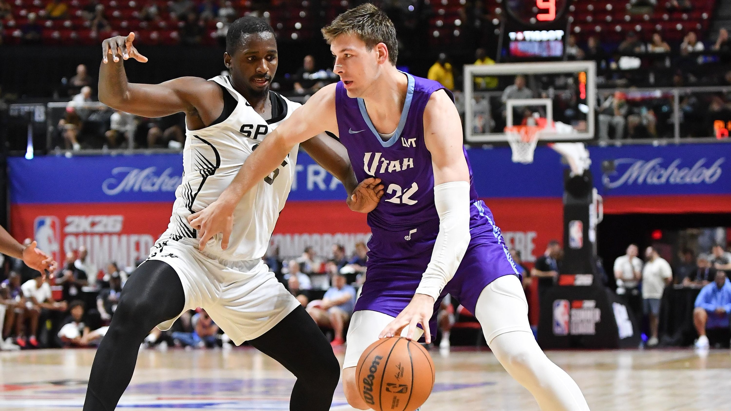 2025 NBA Summer League - Utah Jazz v San Antonio Spurs 2025 NBA Summer League - Utah Jazz v San Antonio Spurs