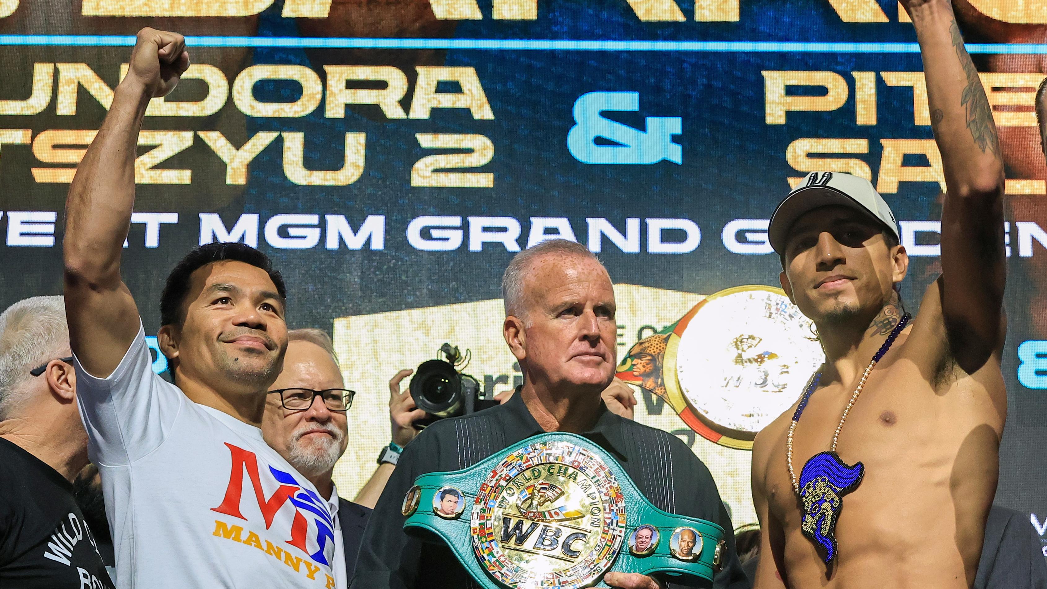 Manny Pacquiao v Mario Barrios - Weigh-in