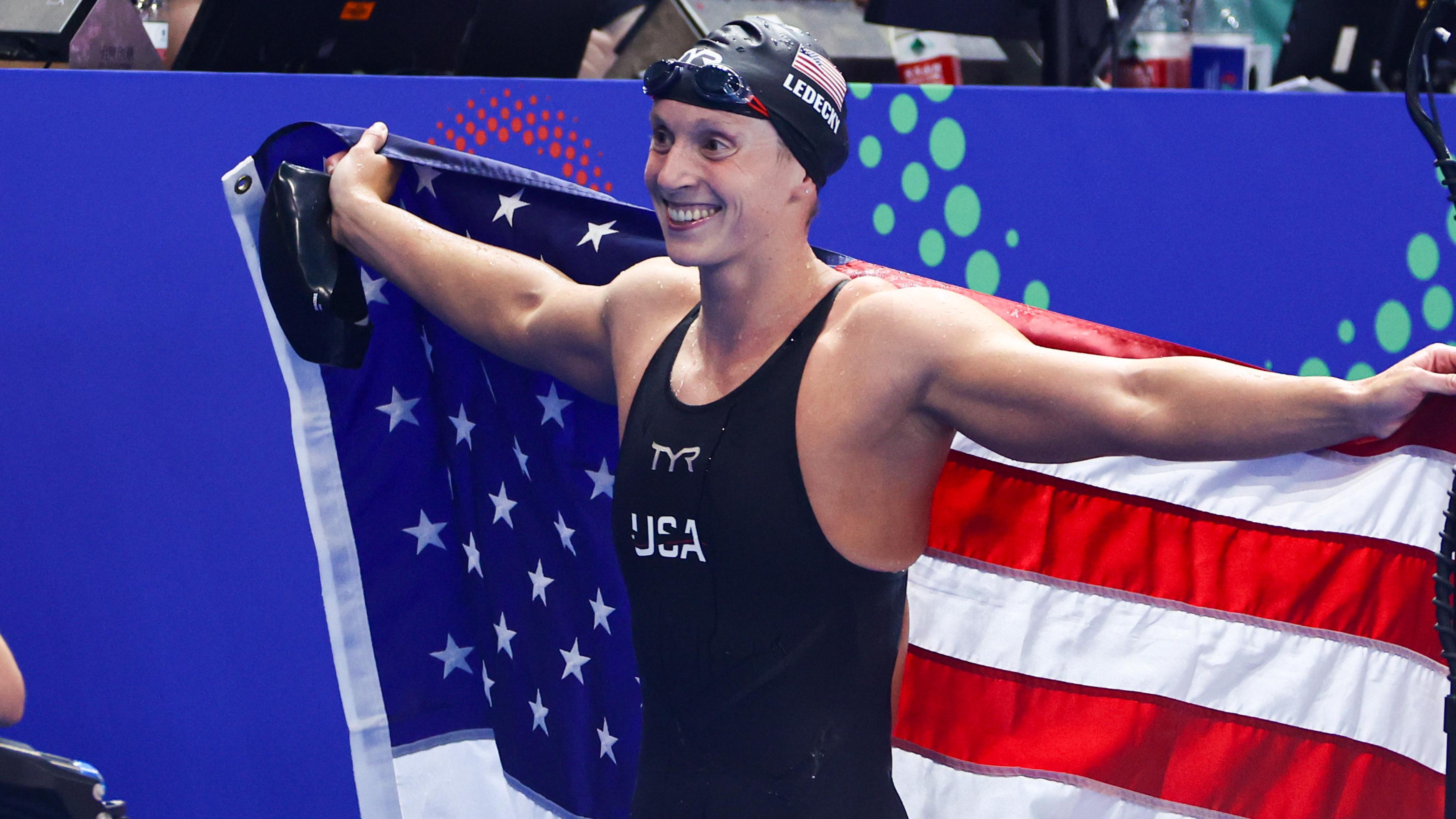 Katie Ledecky Wins 22nd Swimming World Championship Gold Medal with Dominant 1500M