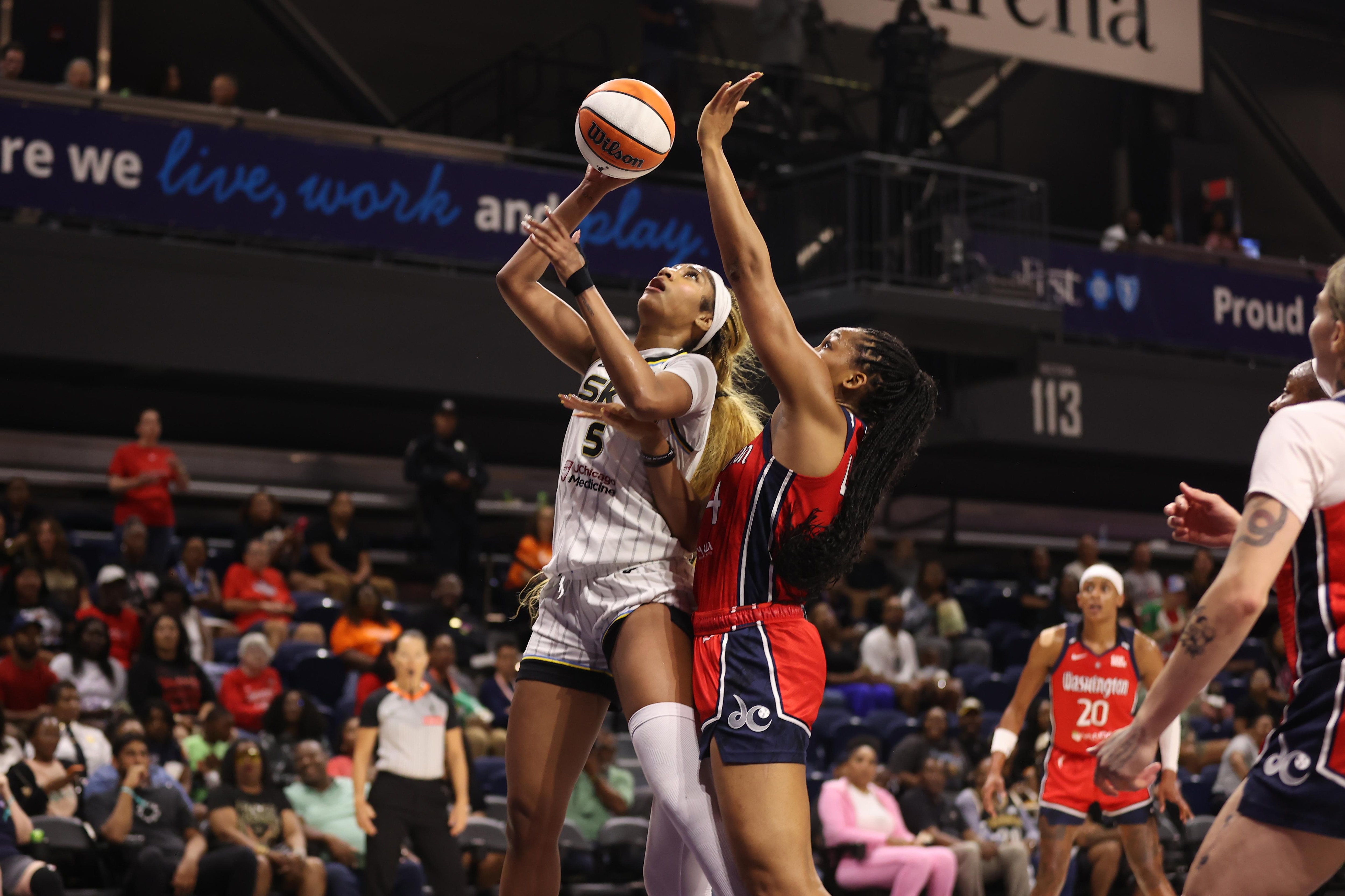 Angel Reese Double-Doubles in Return from Back Injury as Sky Lose to Mystics