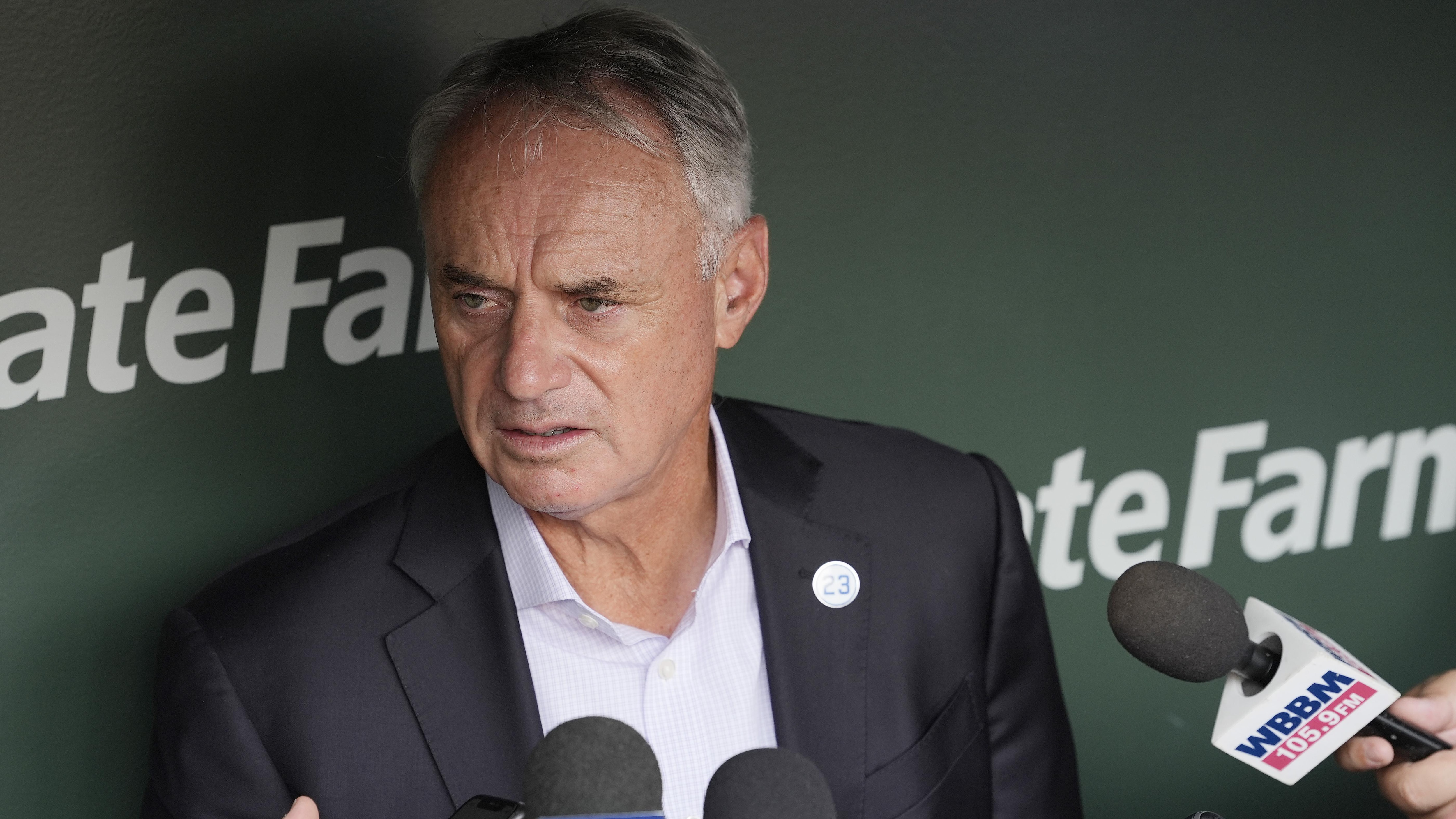 Rob Manfred Downplays Reported Bryce Harper Confrontation About MLB Salary Cap