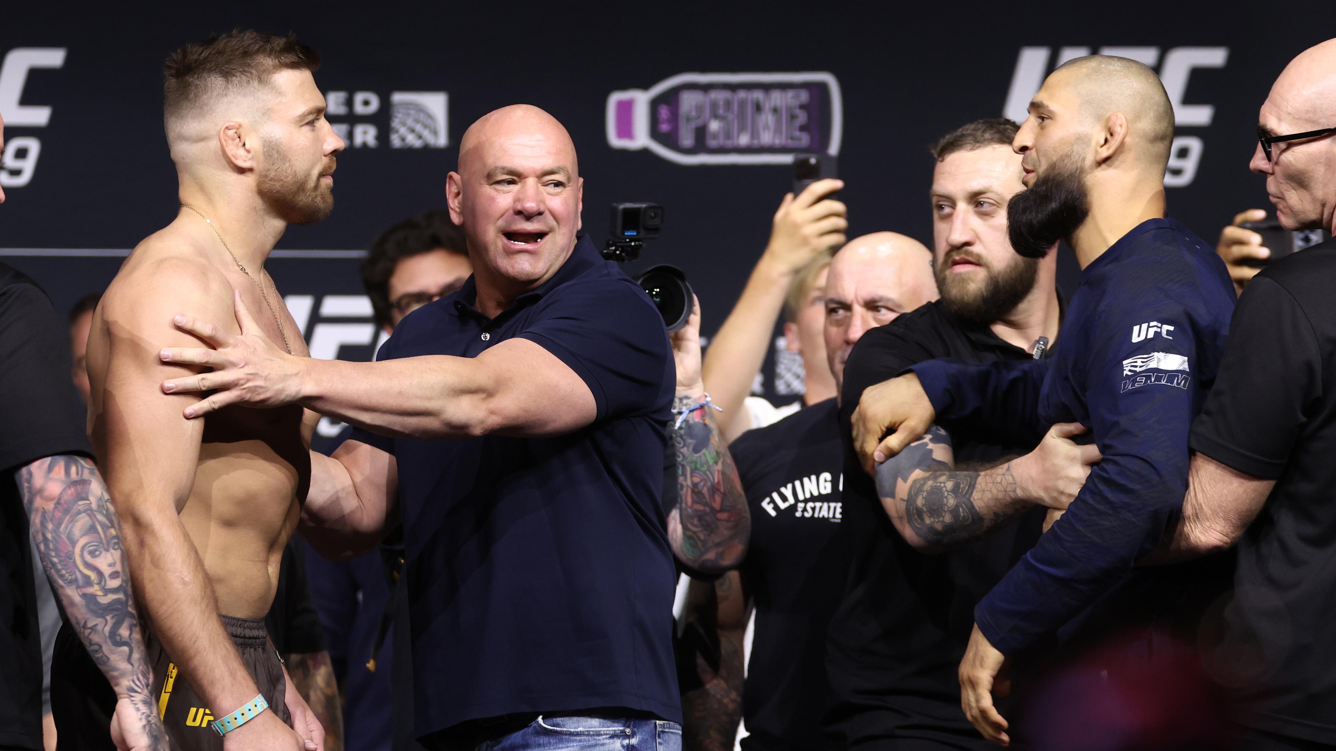 Dricus du Plessis, Khamzat Chimaev Get Physical in Final Faceoff Video Before UFC 319