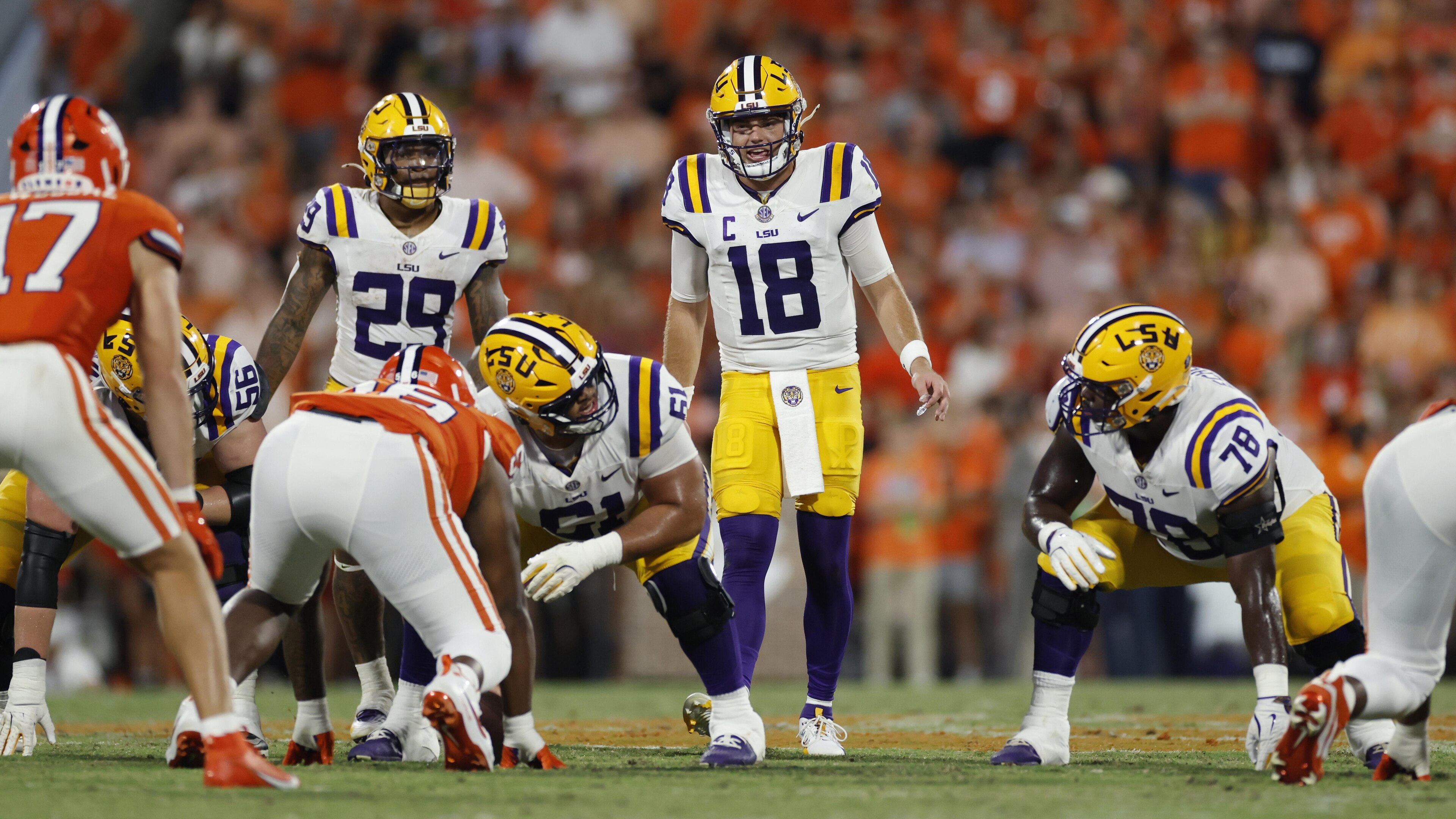 COLLEGE FOOTBALL: AUG 30 LSU at Clemson COLLEGE FOOTBALL: AUG 30 LSU at Clemson
