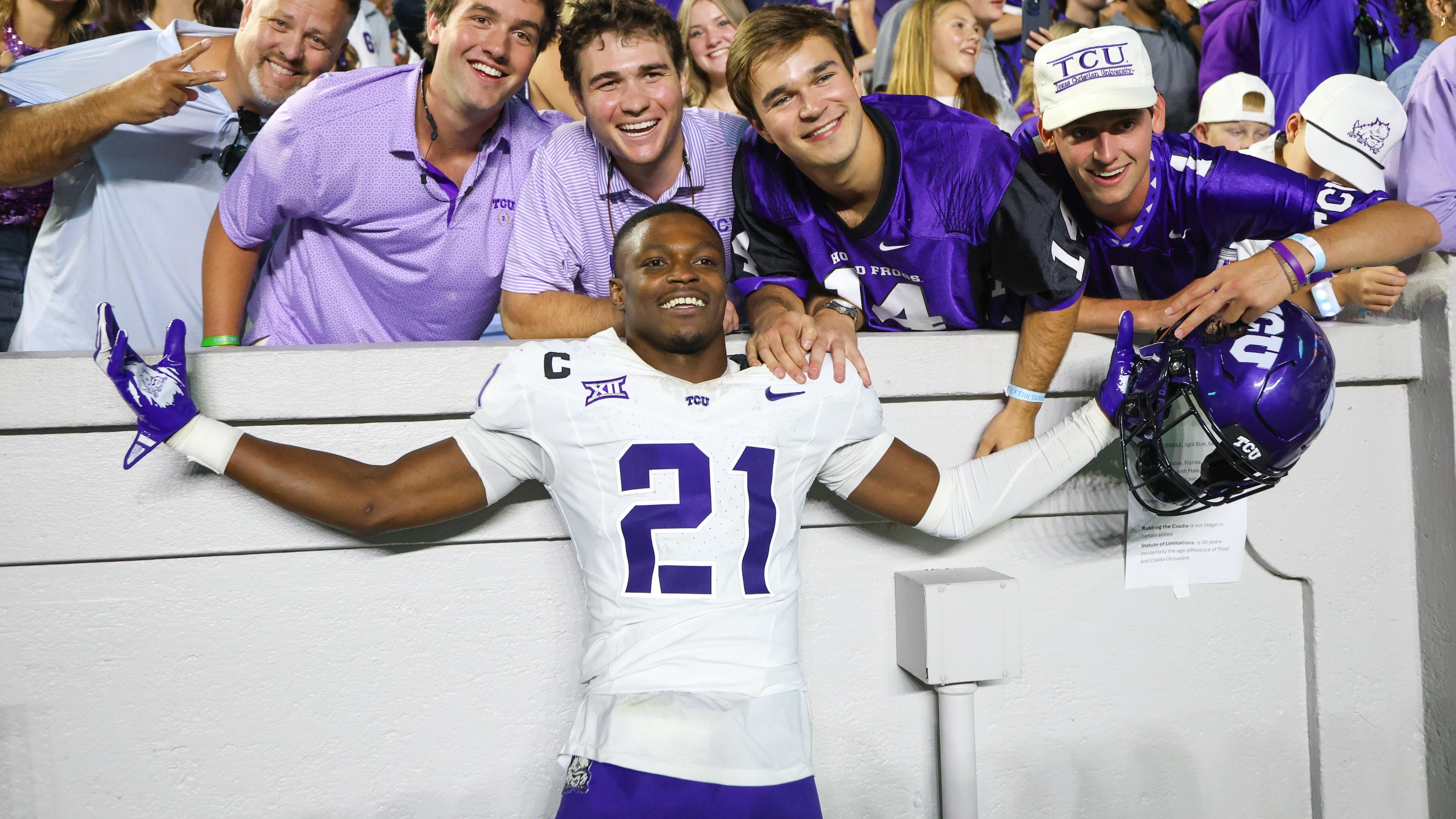 TCU's Bud Clark Trolls Bill Belichick, Jordon Hudson in Locker Room Celebration Video