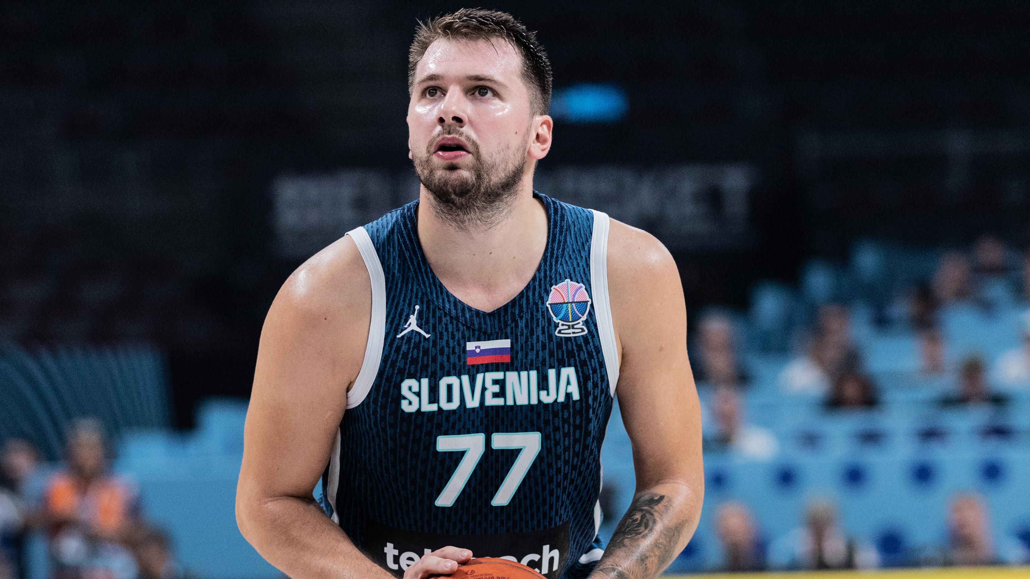 Luka Doncic of Slovenia seen in action during the round of...