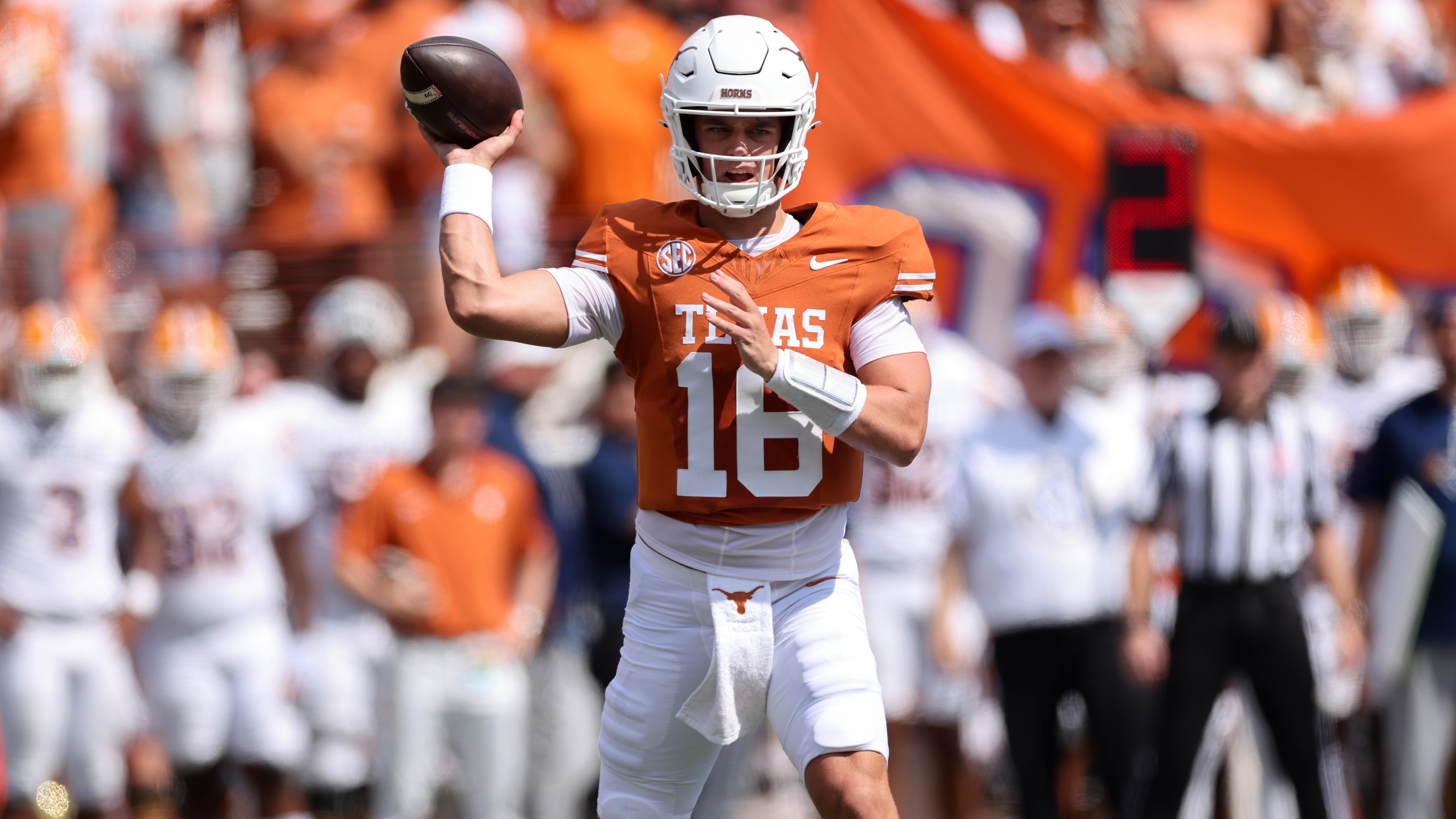 Arch Manning's Struggles Worry CFB Fans as Texas Earns Ugly Win vs. UTEP