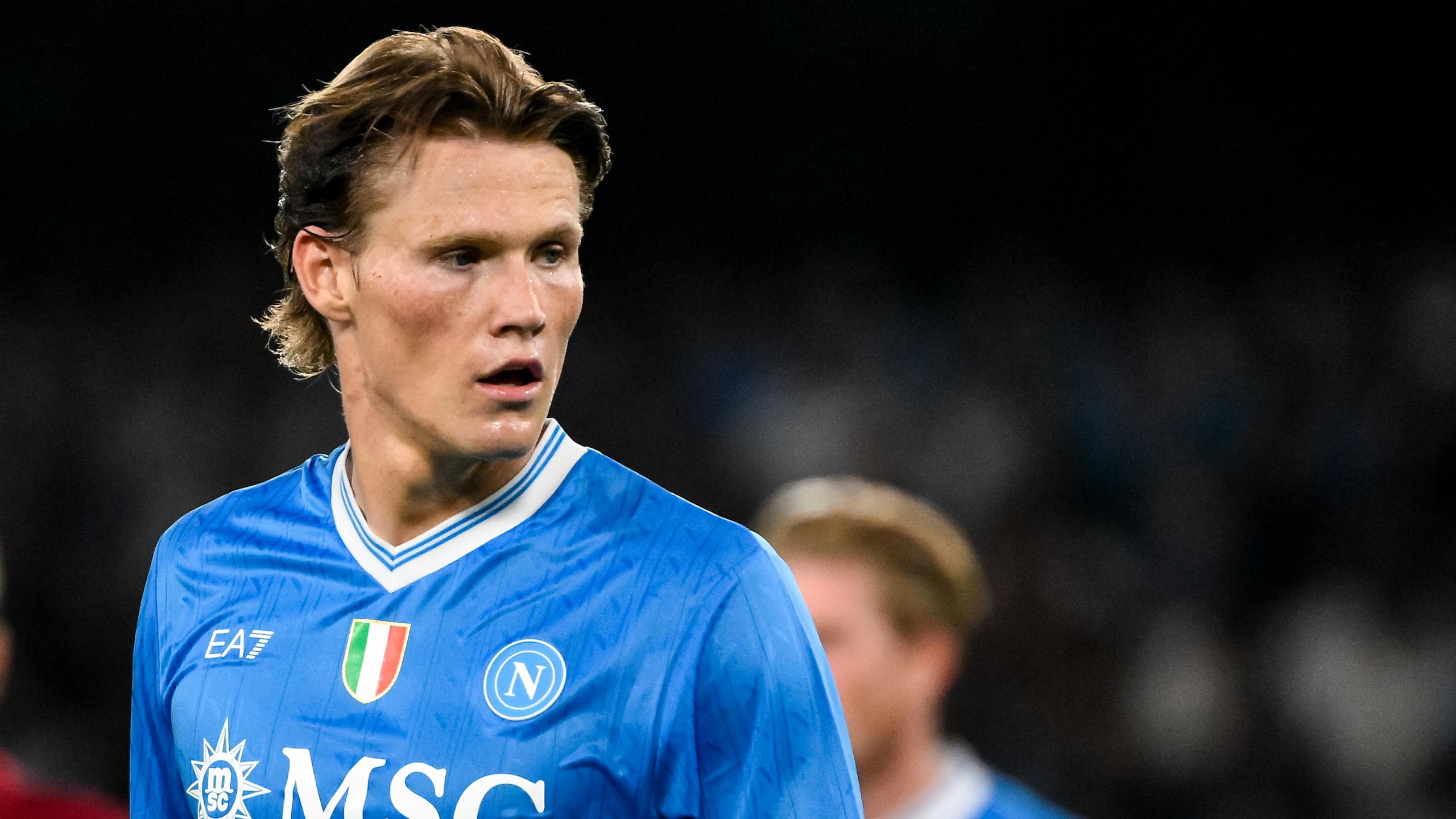 Scott McTominay of SSC Napoli looks on during the Serie A...