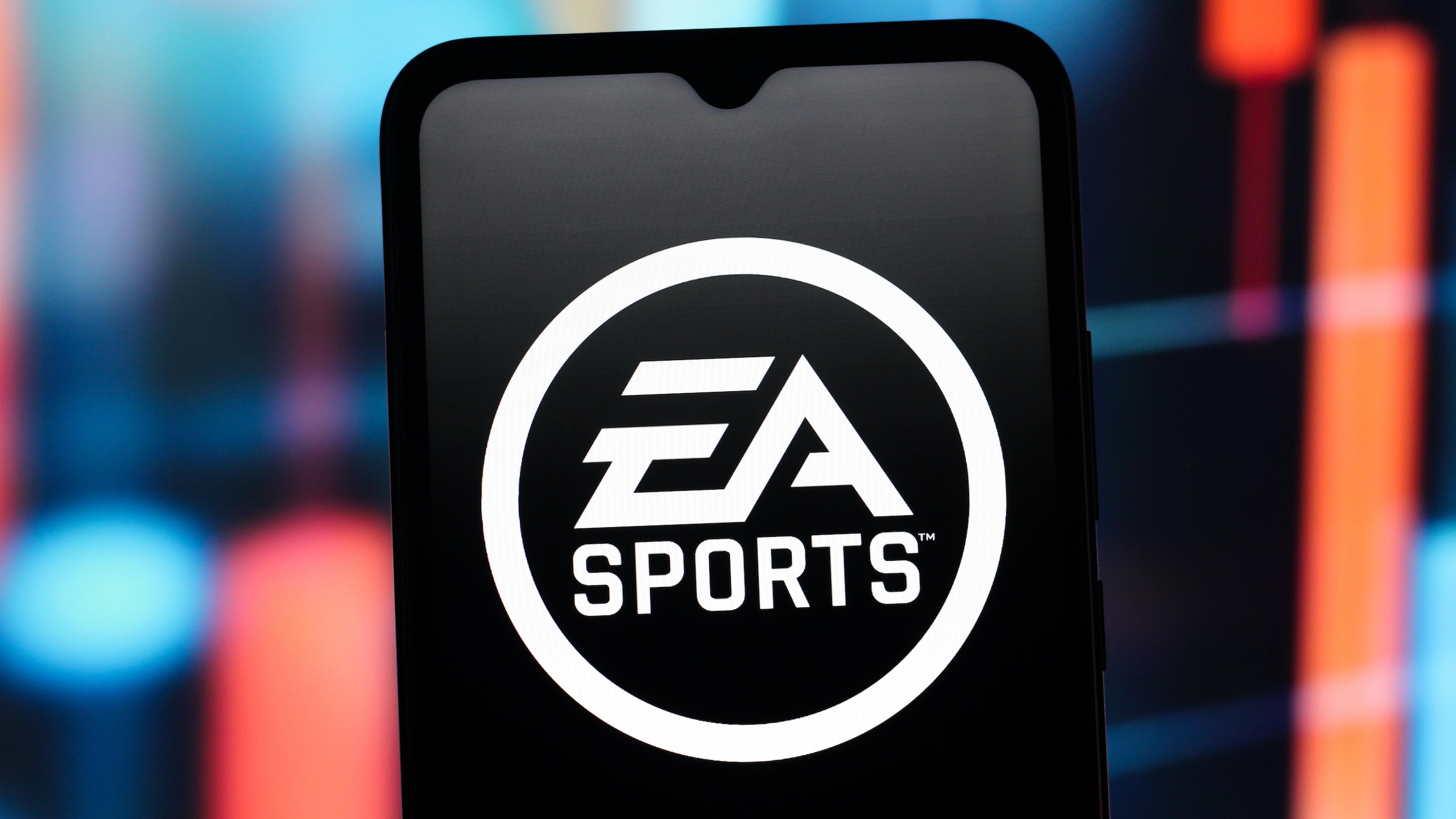 In this photo illustration, the EA Sports logo is seen...