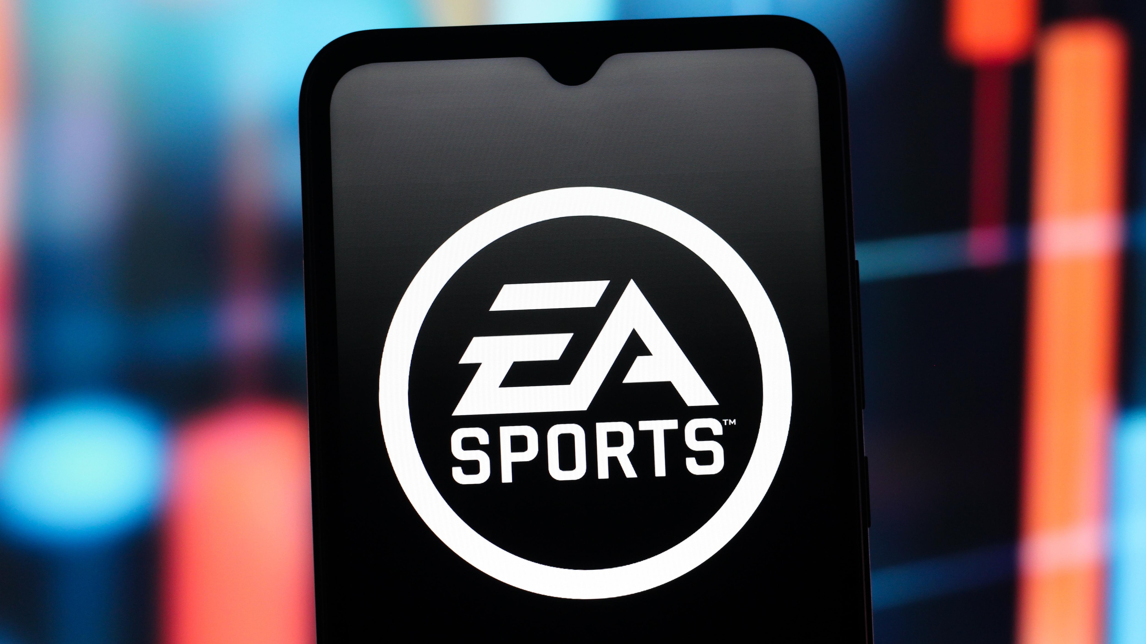 In this photo illustration, the EA Sports logo is seen...