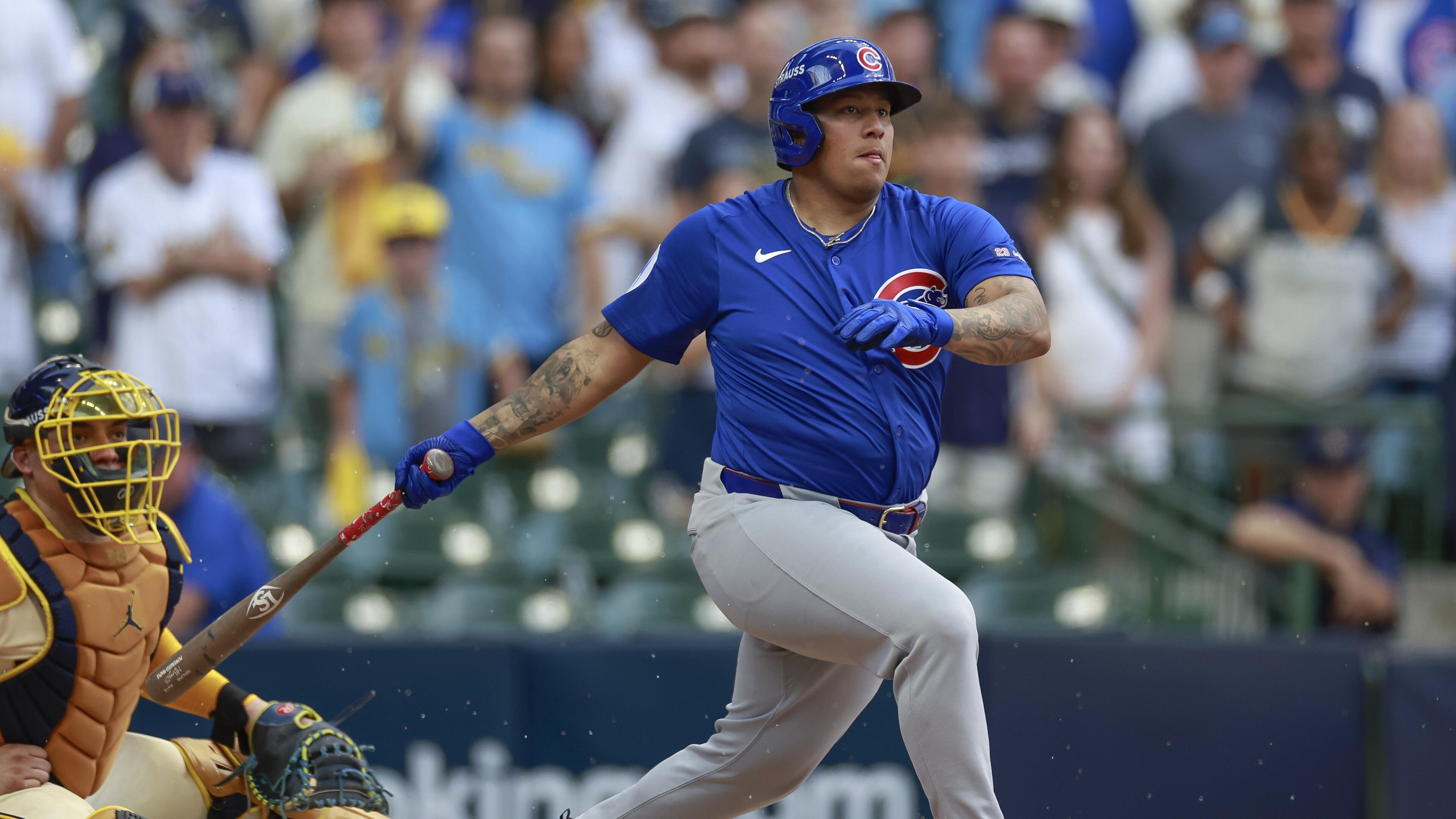 Division Series - Chicago Cubs v Milwaukee Brewers - Game One Division Series - Chicago Cubs v Milwaukee Brewers - Game One