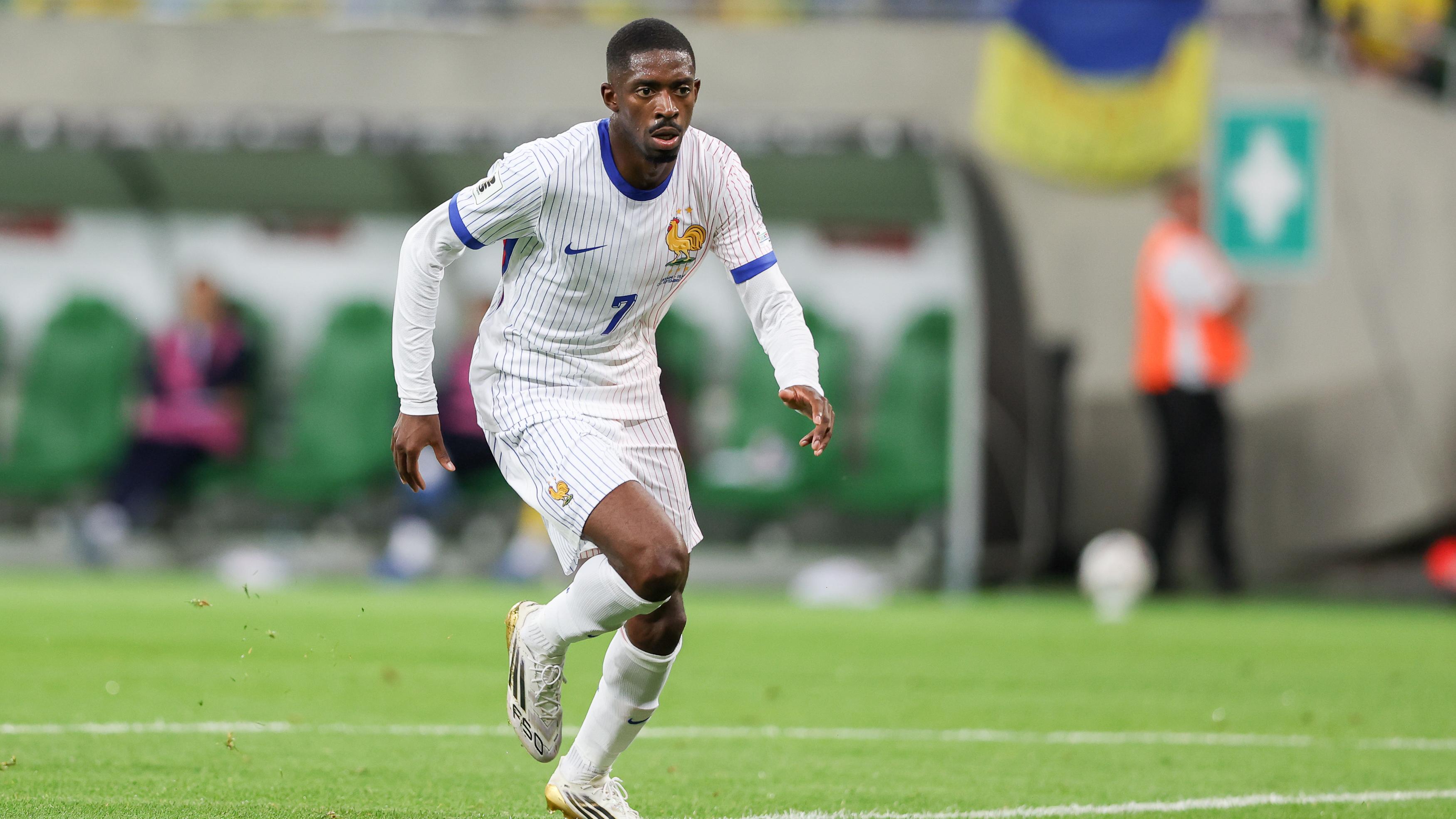 Ousmane Dembele of France seen during European World Cup...