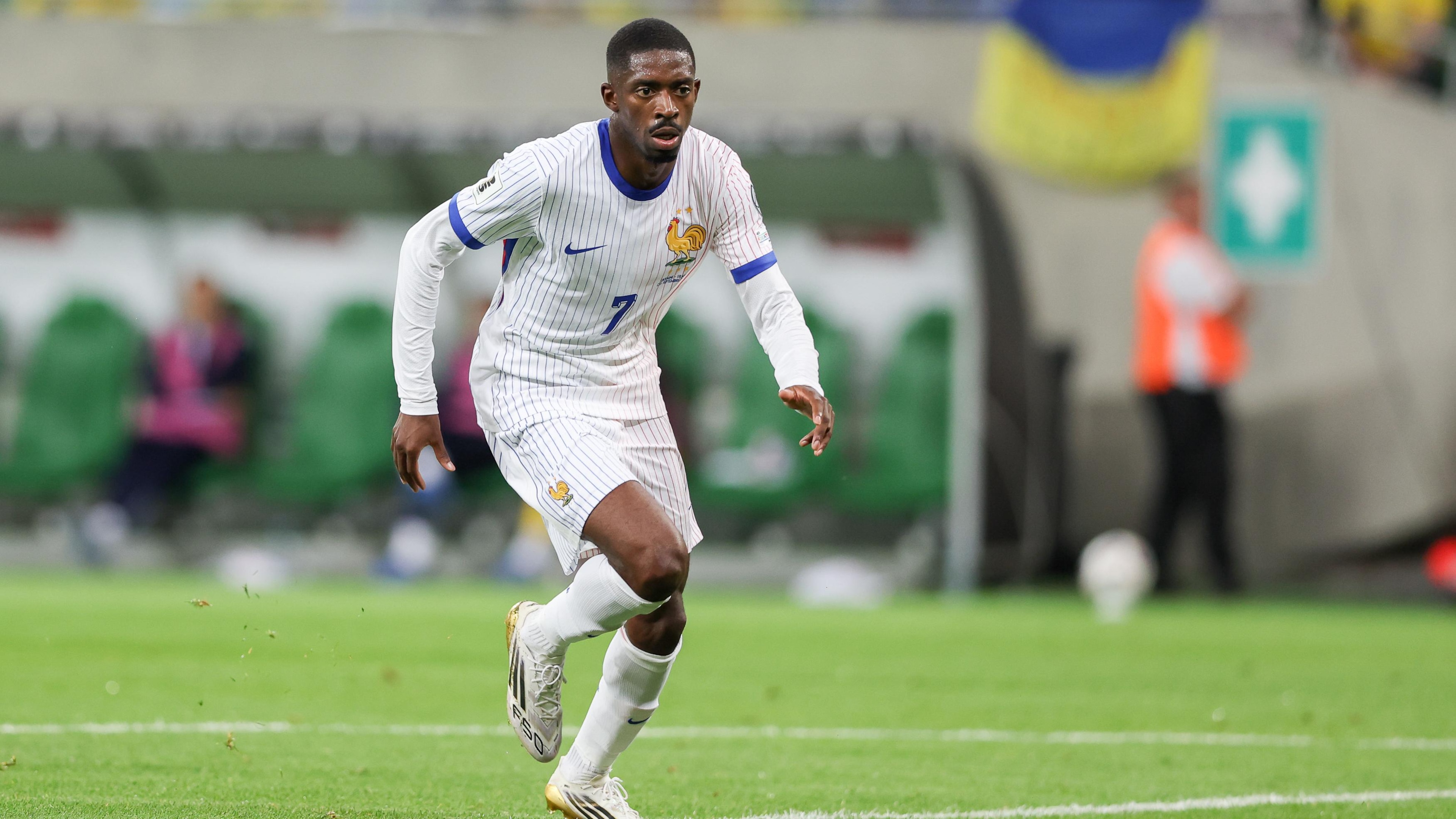 Ousmane Dembele of France seen during European World Cup...