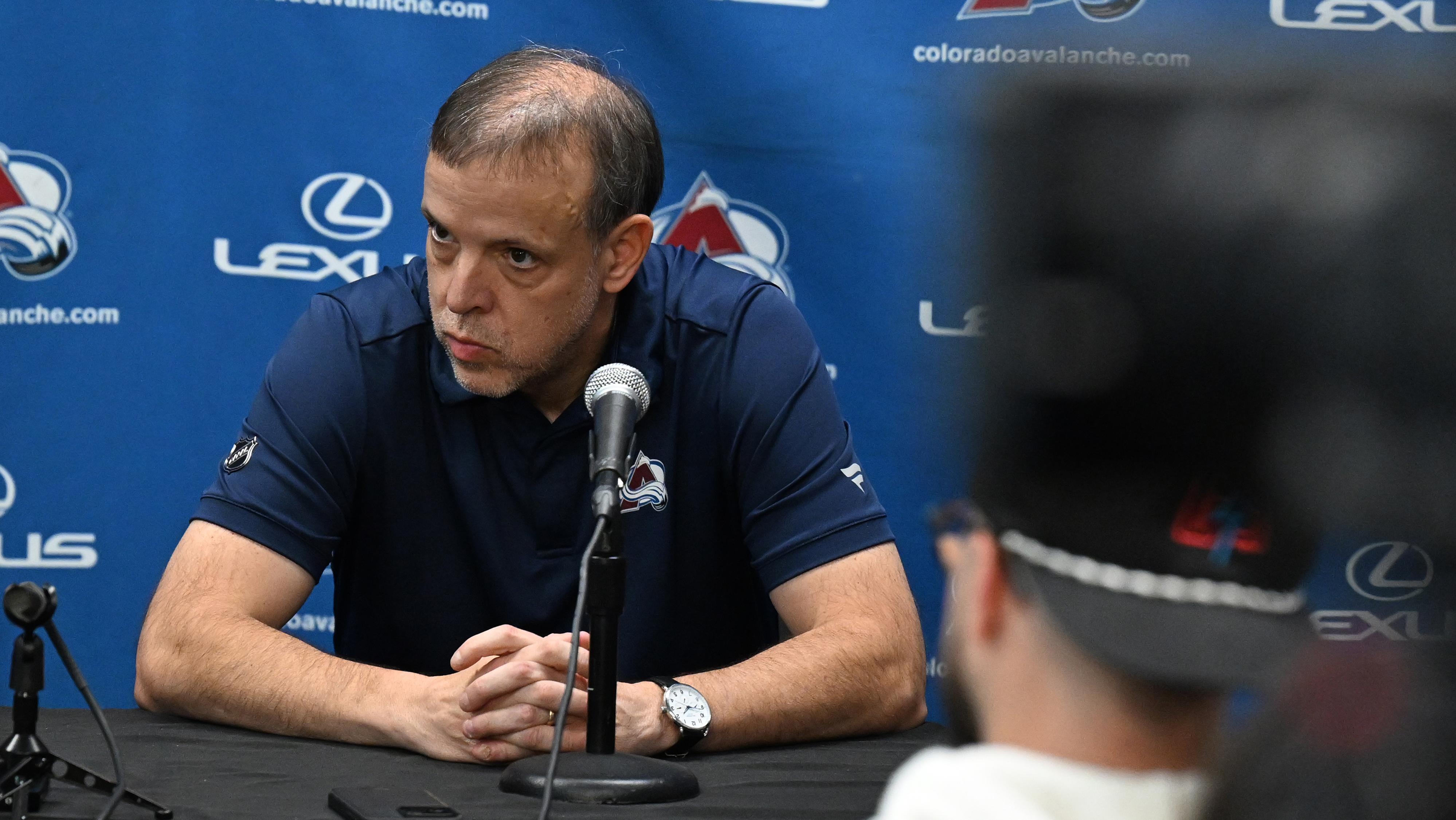 Colorado Avalanche post practice press conference Colorado Avalanche post practice press conference