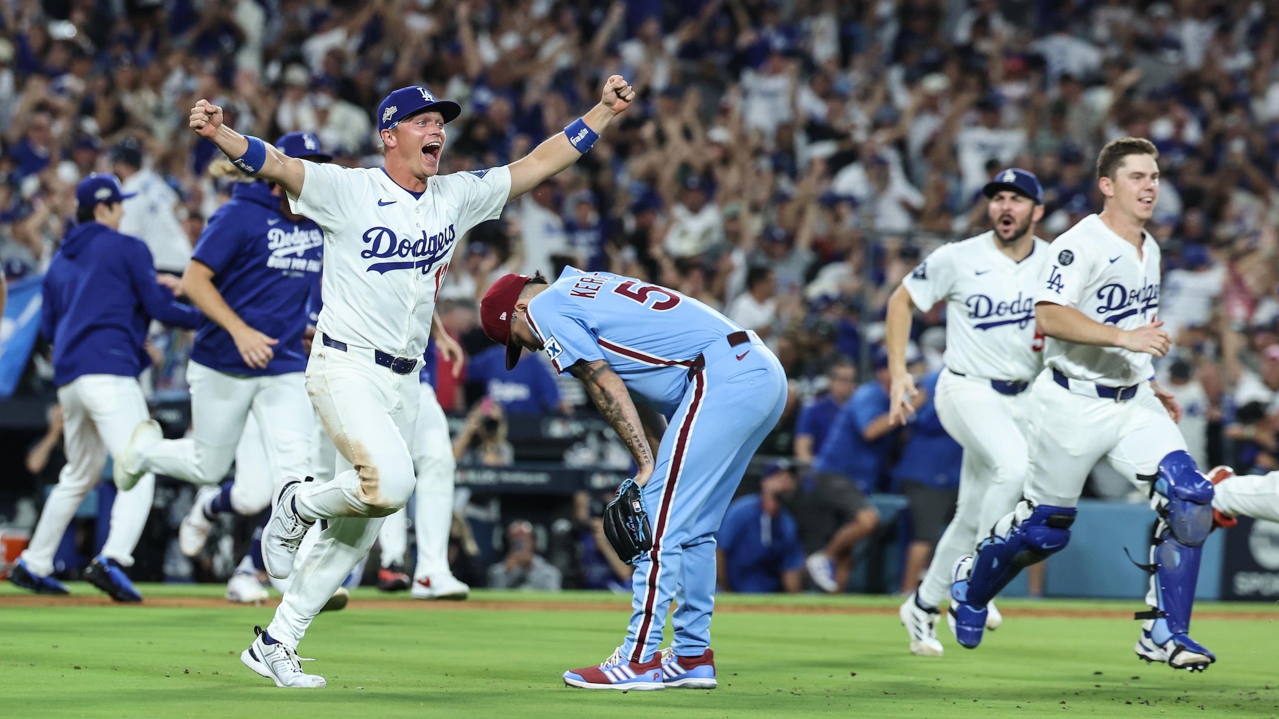 Dodgers Phillies in game four of the NLDS.