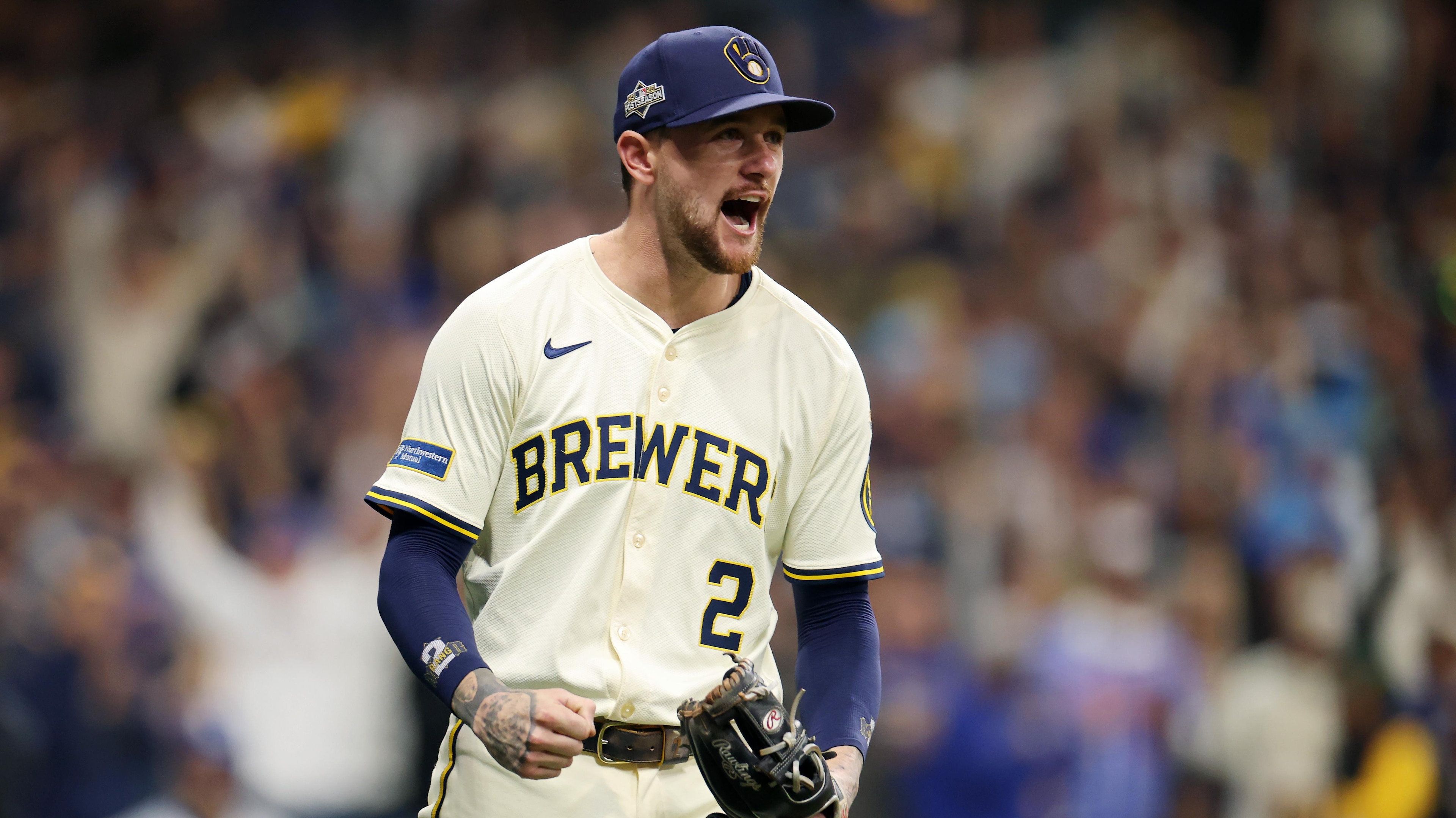 National League Championship Series - Los Angeles Dodgers v Milwaukee Brewers - Game One National League Championship Series - Los Angeles Dodgers v Milwaukee Brewers - Game One