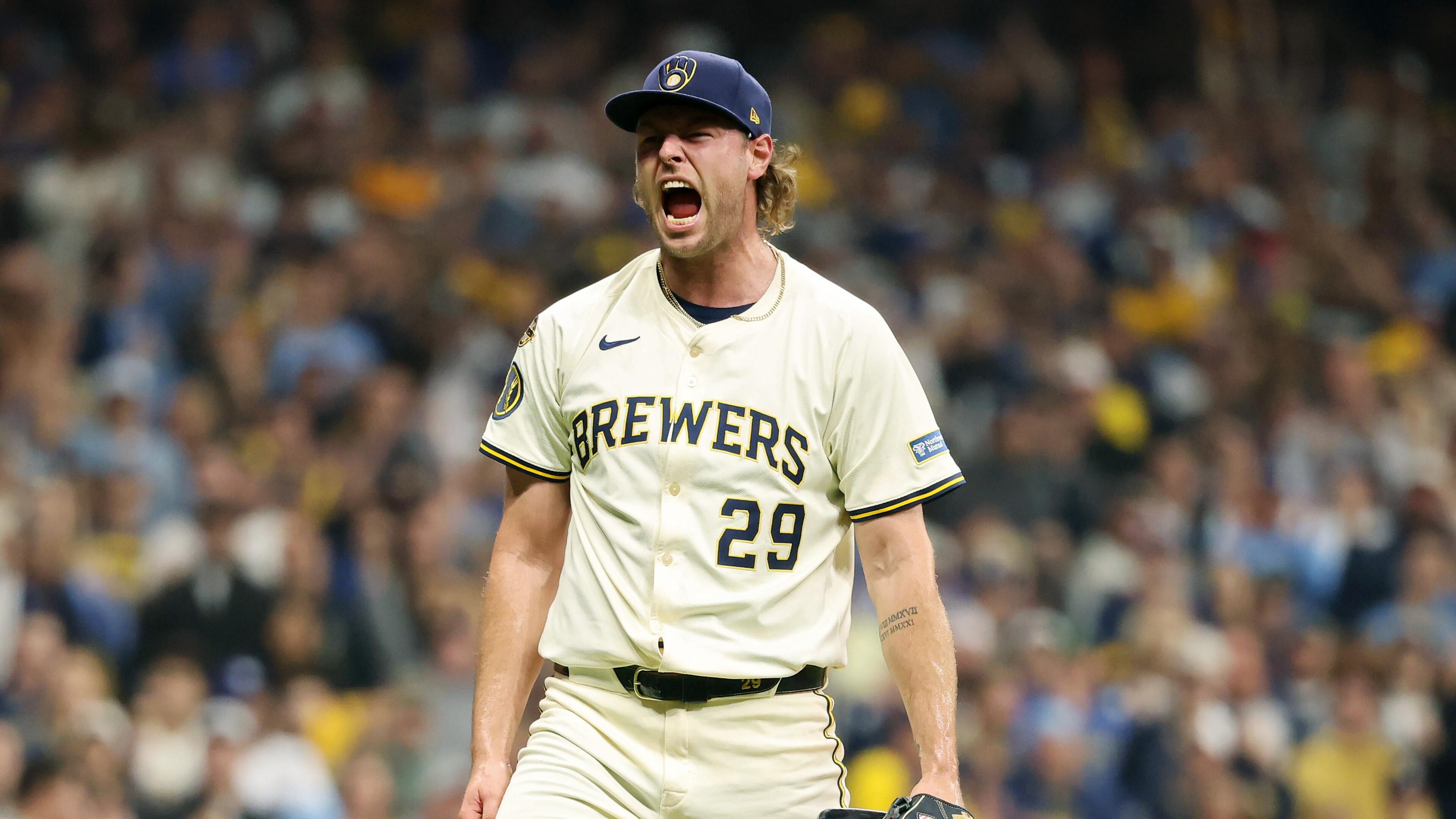 National League Championship Series - Los Angeles Dodgers v Milwaukee Brewers - Game One National League Championship Series - Los Angeles Dodgers v Milwaukee Brewers - Game One