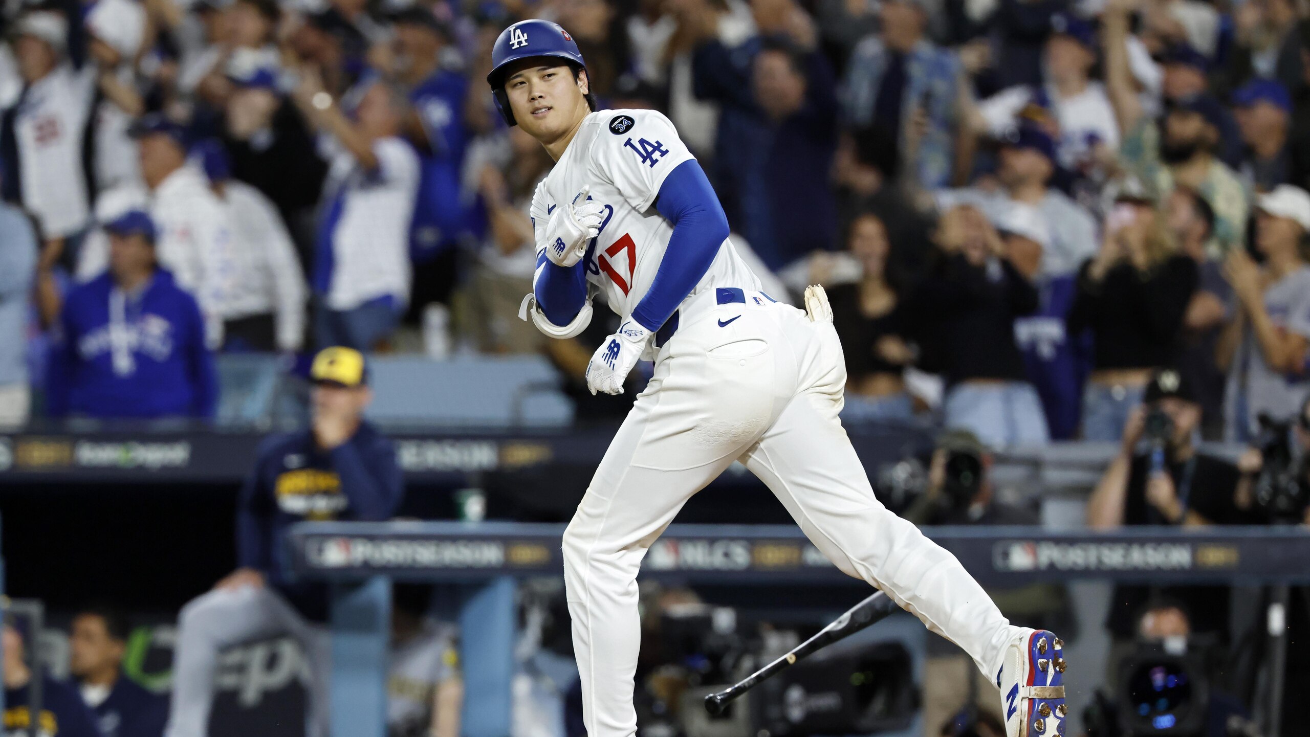 National League Championship Series - Milwaukee Brewers v Los Angeles Dodgers - Game Four National League Championship Series - Milwaukee Brewers v Los Angeles Dodgers - Game Four