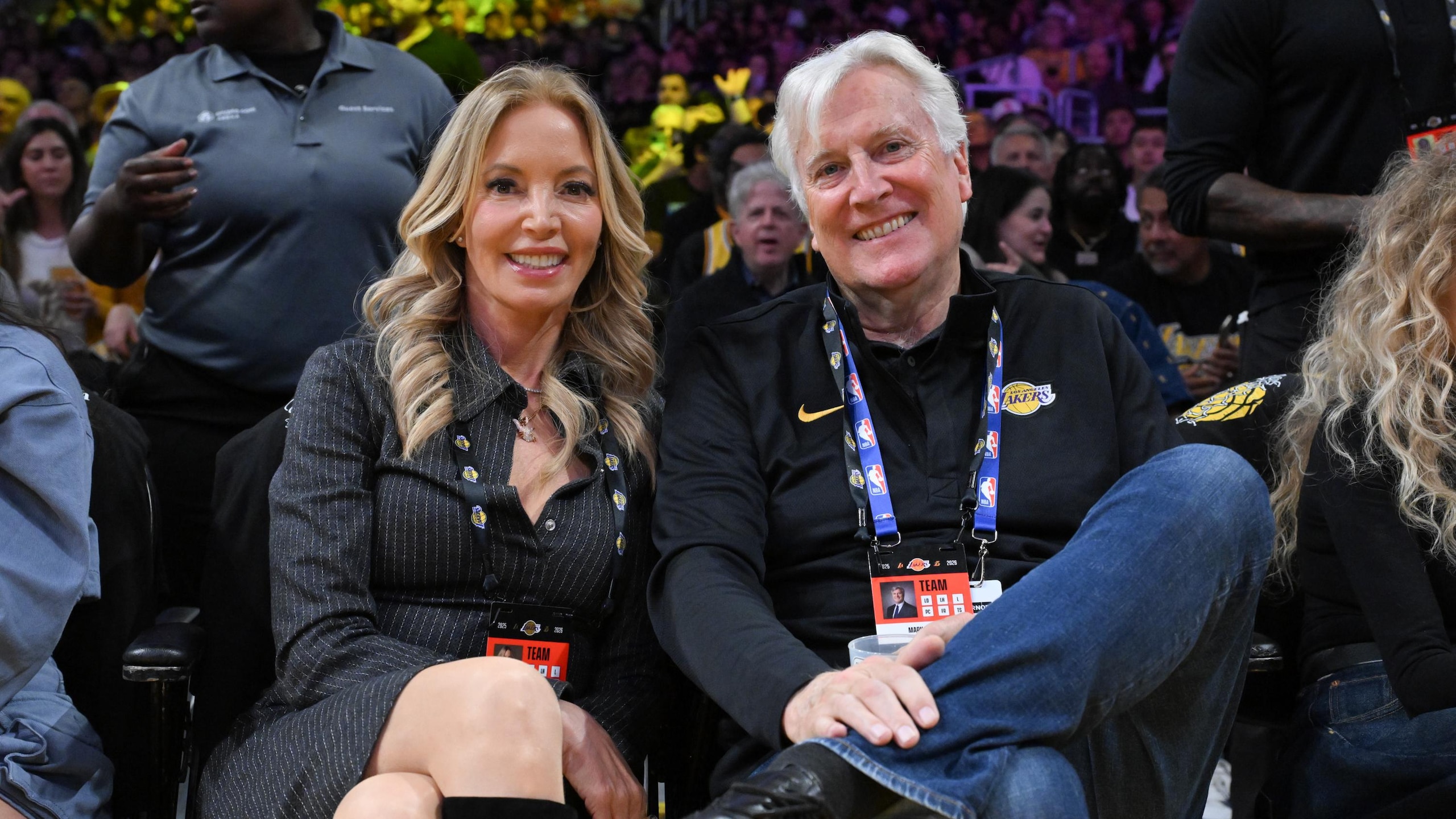 Celebrities At The Los Angeles Lakers Game