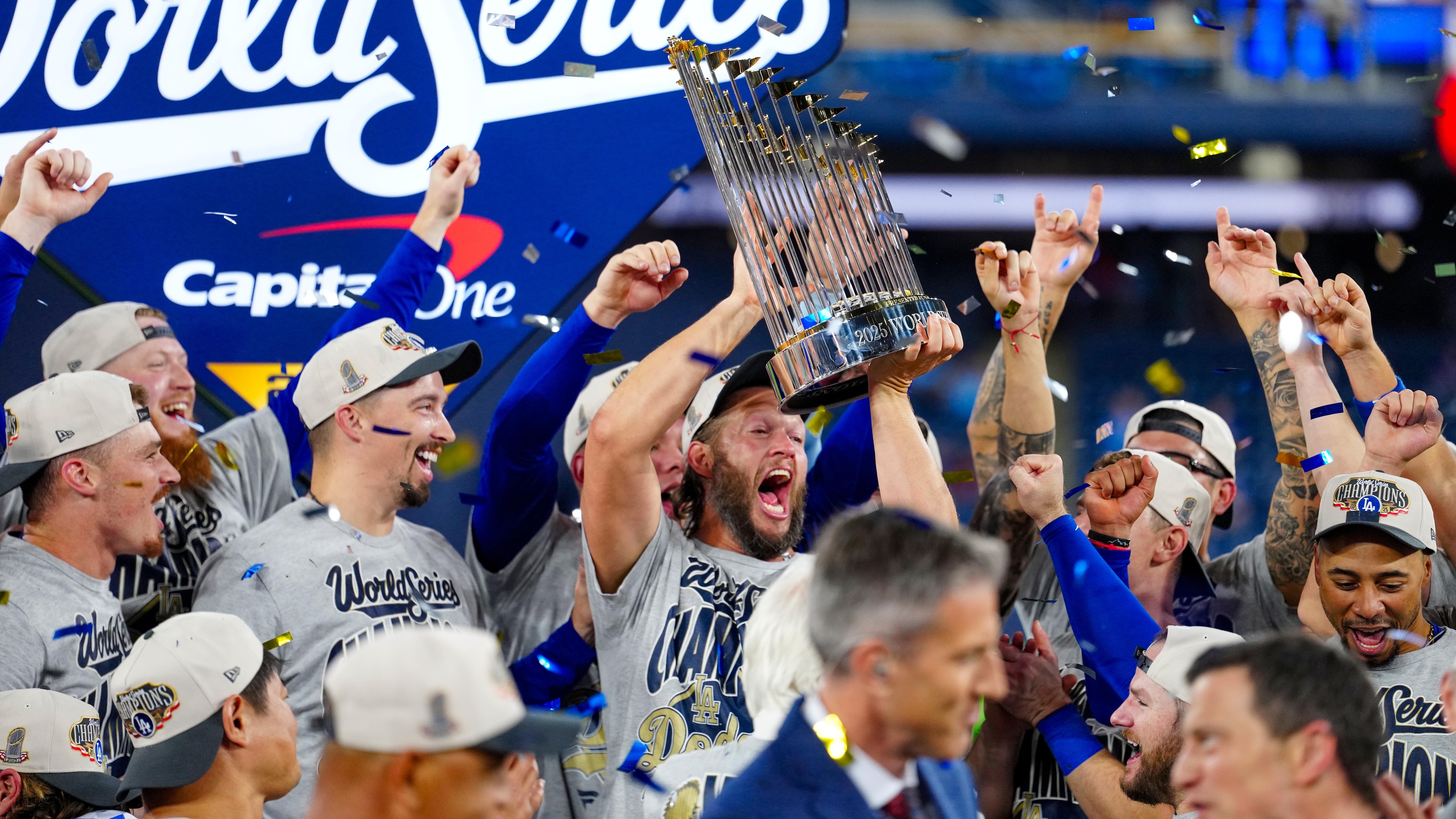 Wild scene in Dodgers clubhouse after World Series win