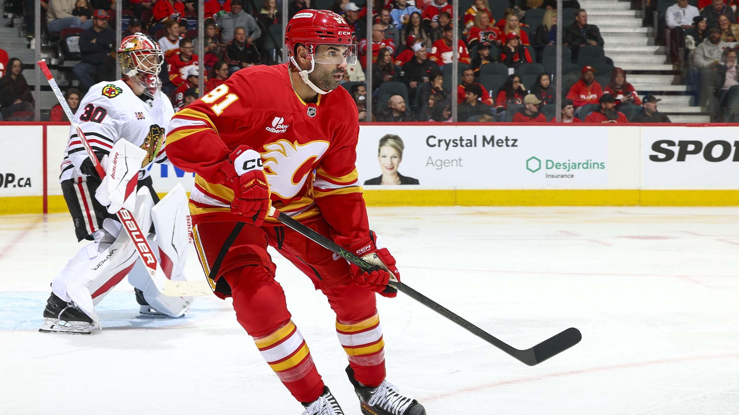 Chicago Blackhawks v Calgary Flames Chicago Blackhawks v Calgary Flames