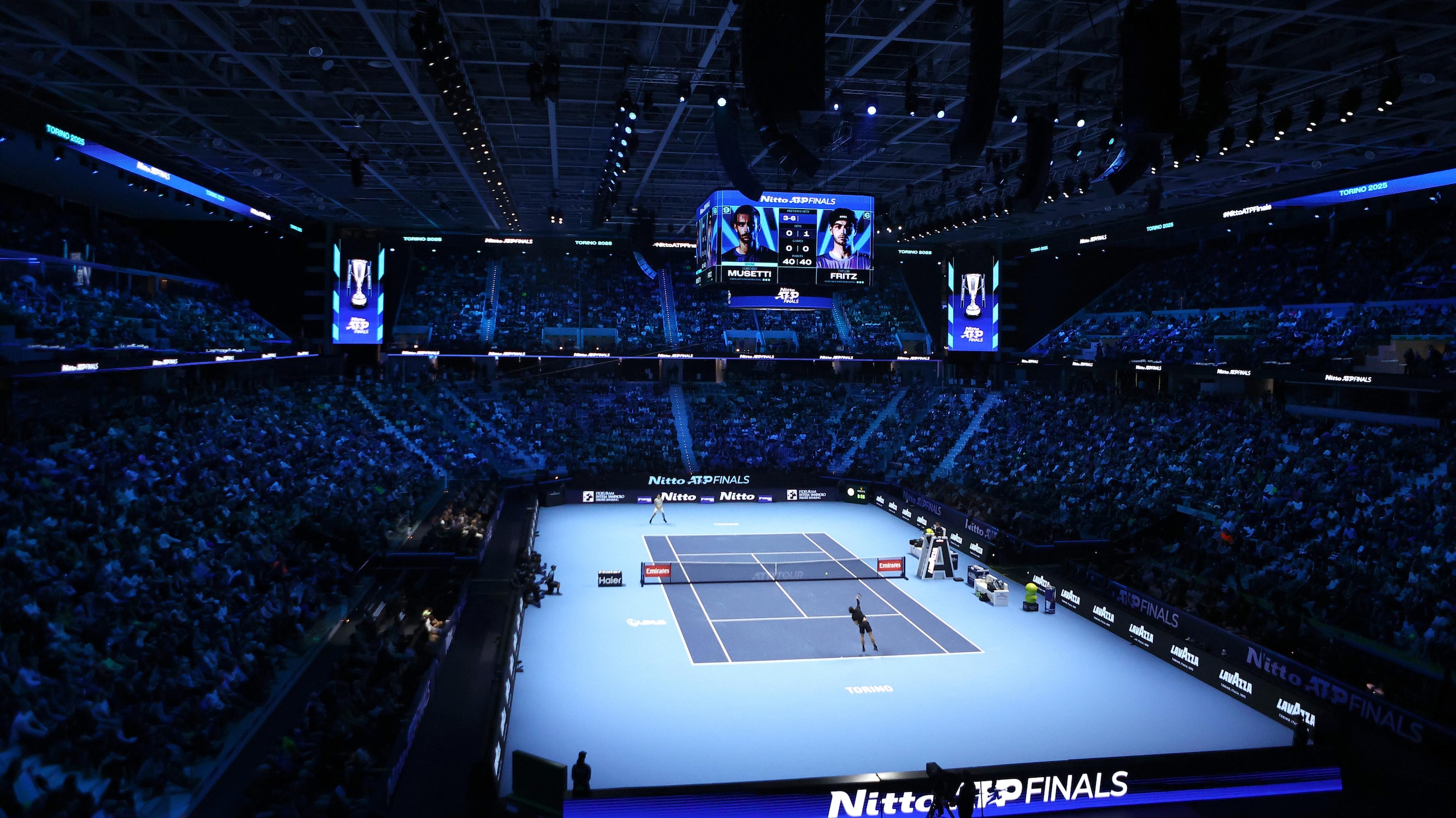 General view inside the Inalpi Arena during the Round Robin...