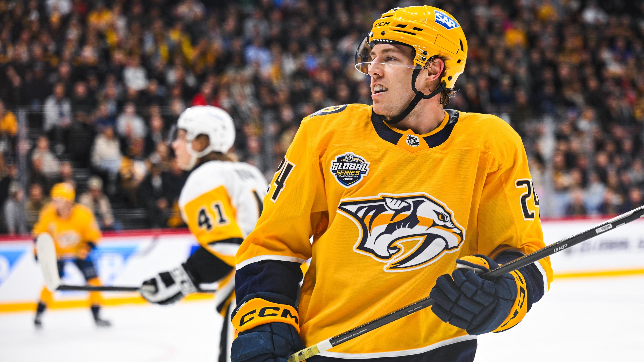 IHOCKEY-NHL-SWE-GLOBAL SERIES-PITTSBURGH-NASHVILLE IHOCKEY-NHL-SWE-GLOBAL SERIES-PITTSBURGH-NASHVILLE