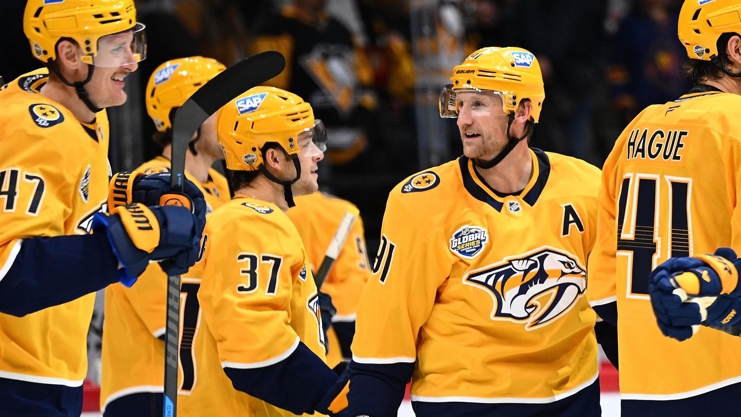 2025 NHL Global Series Sweden: Pittsburgh Penguins v Nashville Predators