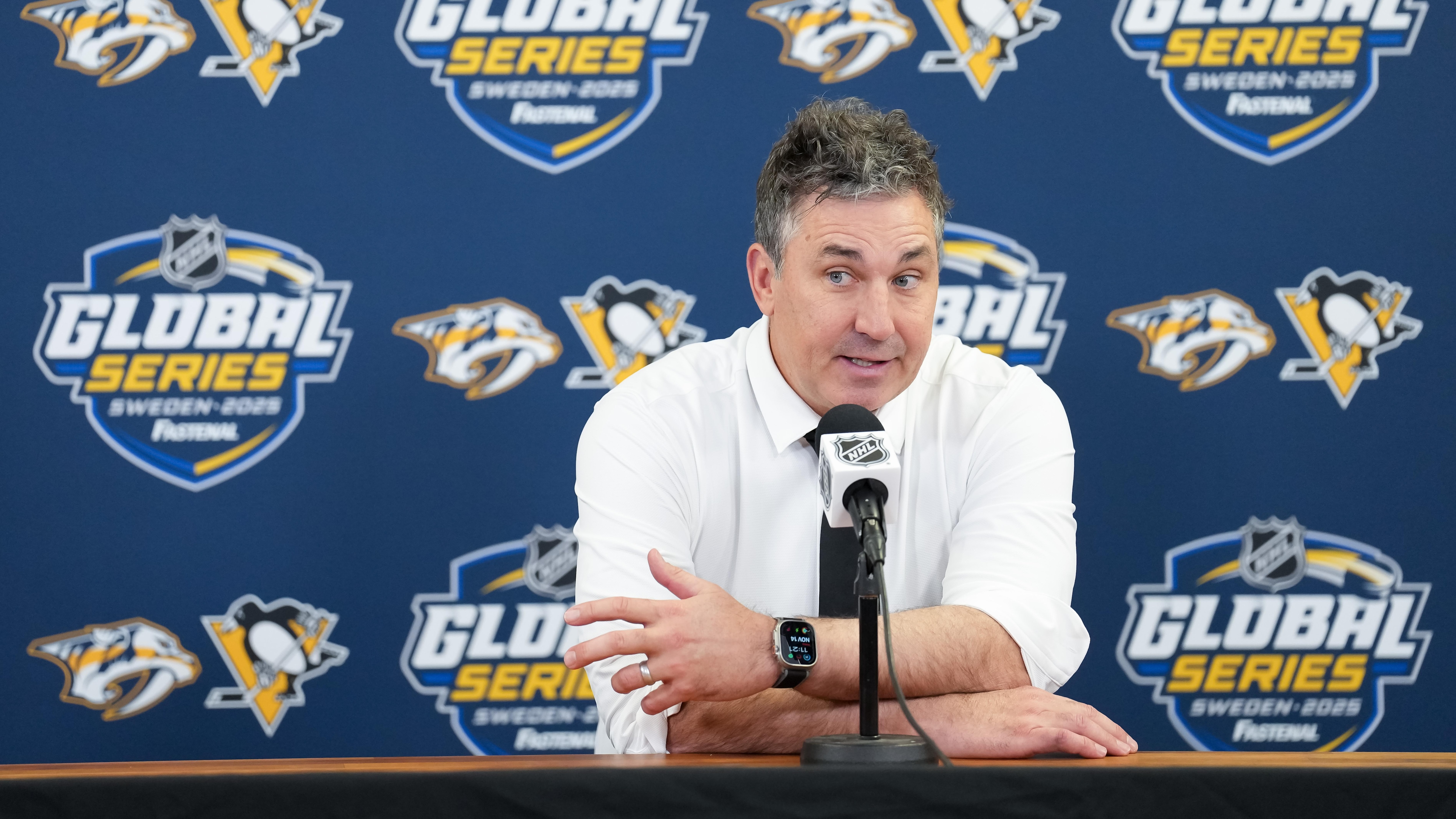 2025 NHL Global Series Sweden: Pittsburgh Penguins v Nashville Predators