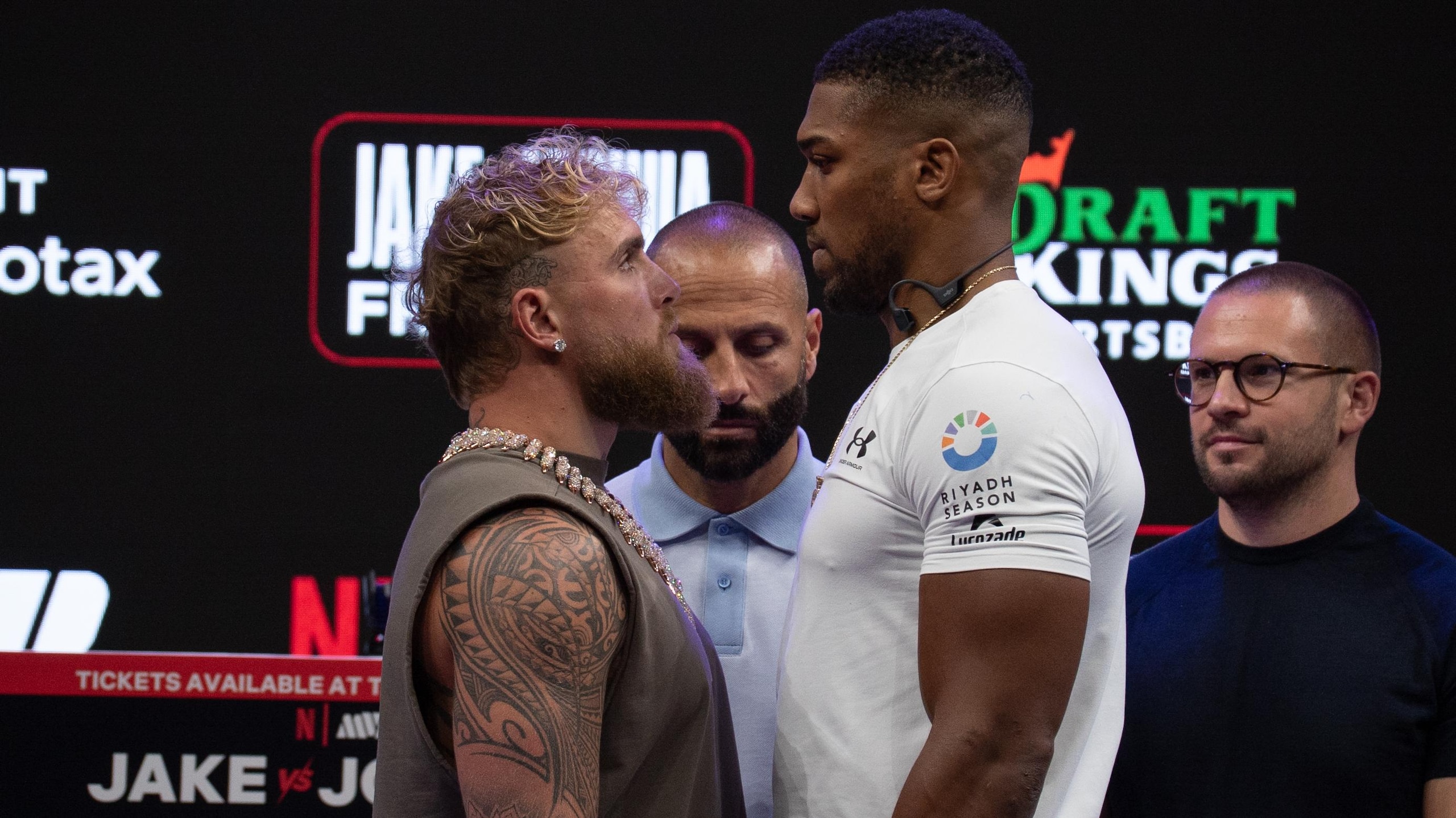 Anthony Joshua and Jake Paul press conference