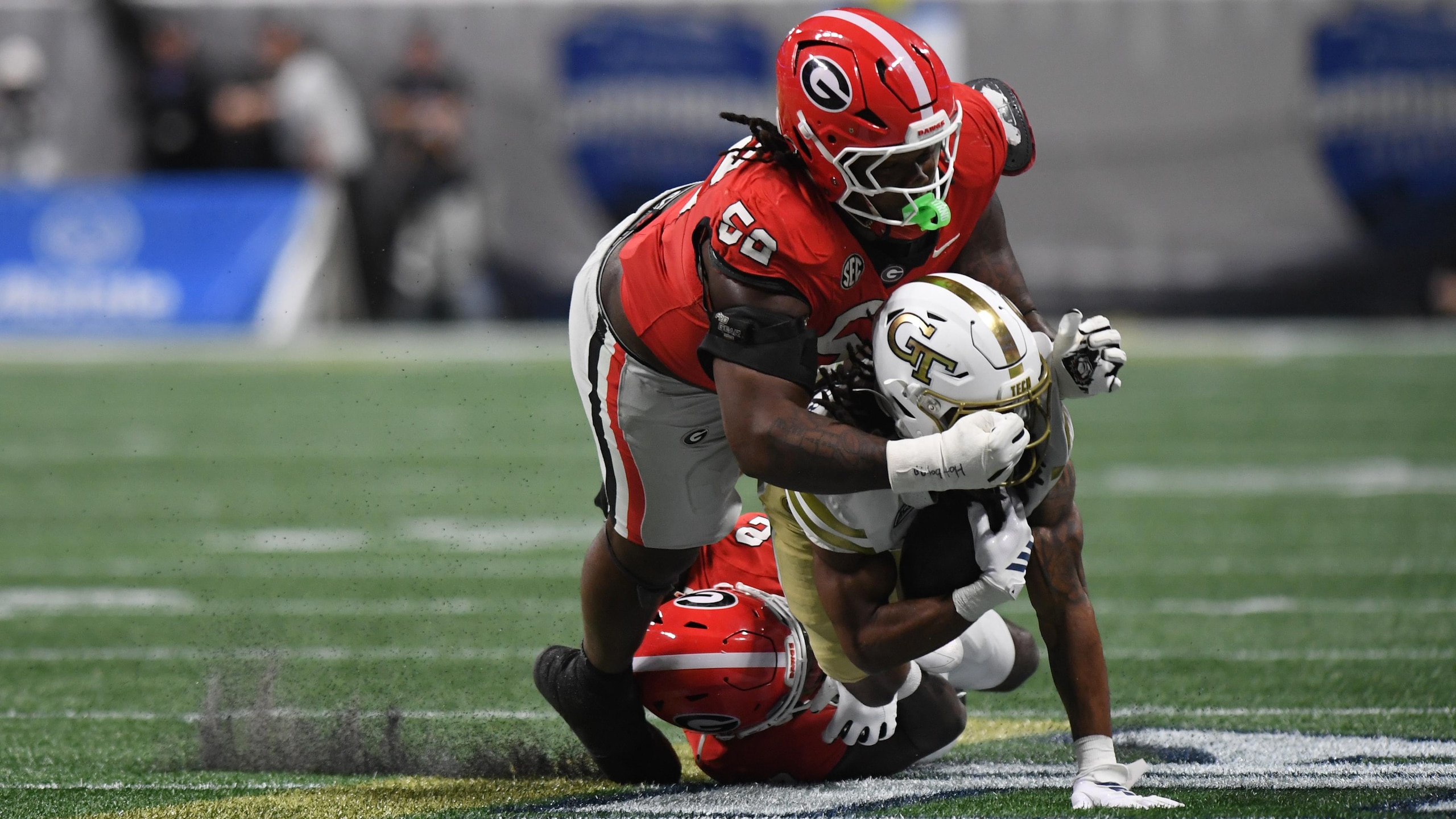 COLLEGE FOOTBALL: NOV 28 Invesco QQQ Atlanta Gridiron Classic Georgia vs Georgia Tech COLLEGE FOOTBALL: NOV 28 Invesco QQQ Atlanta Gridiron Classic Georgia vs Georgia Tech