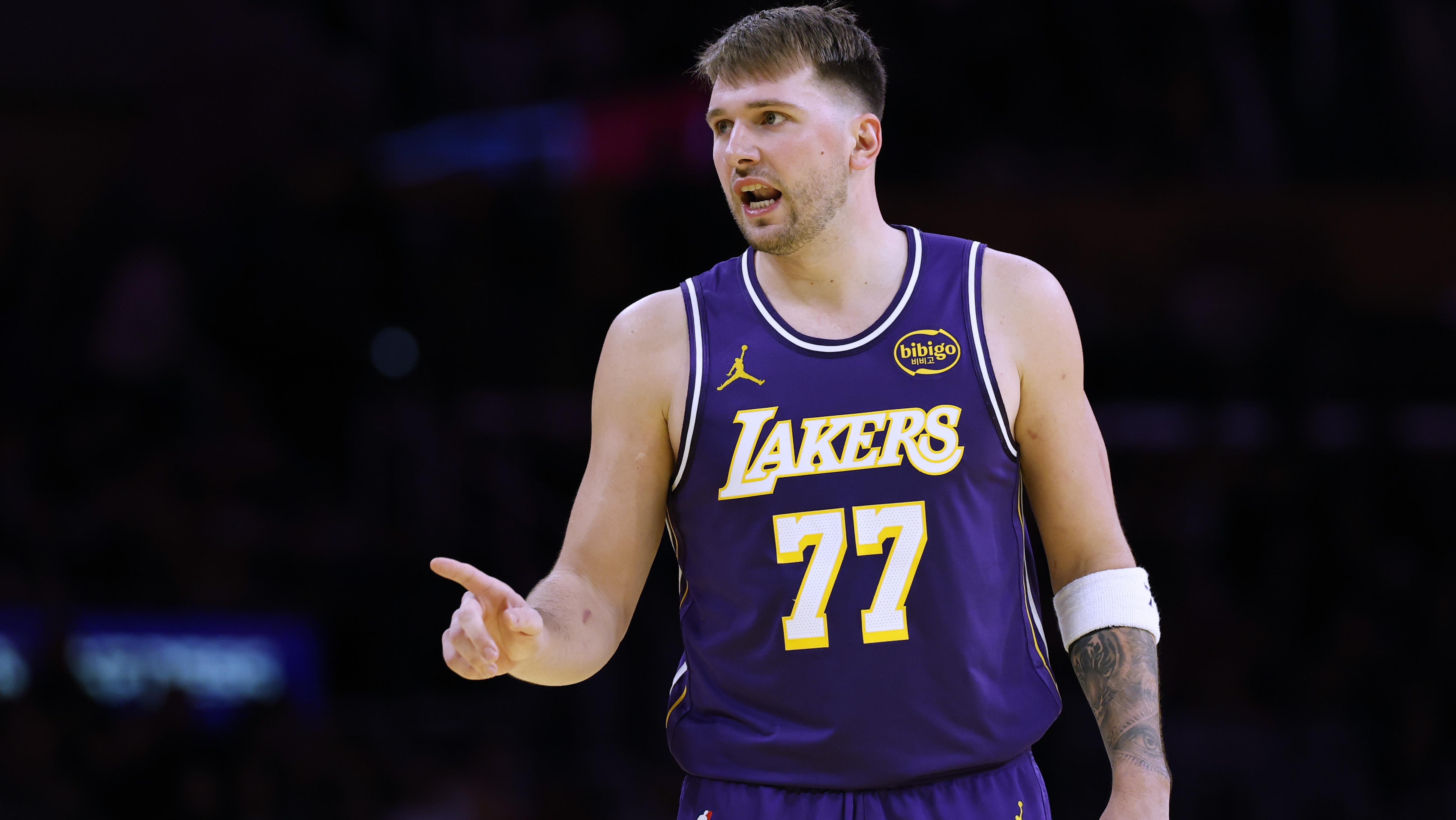 Luka Dončić Slams Slippery NBA Cup Crypto.com Court