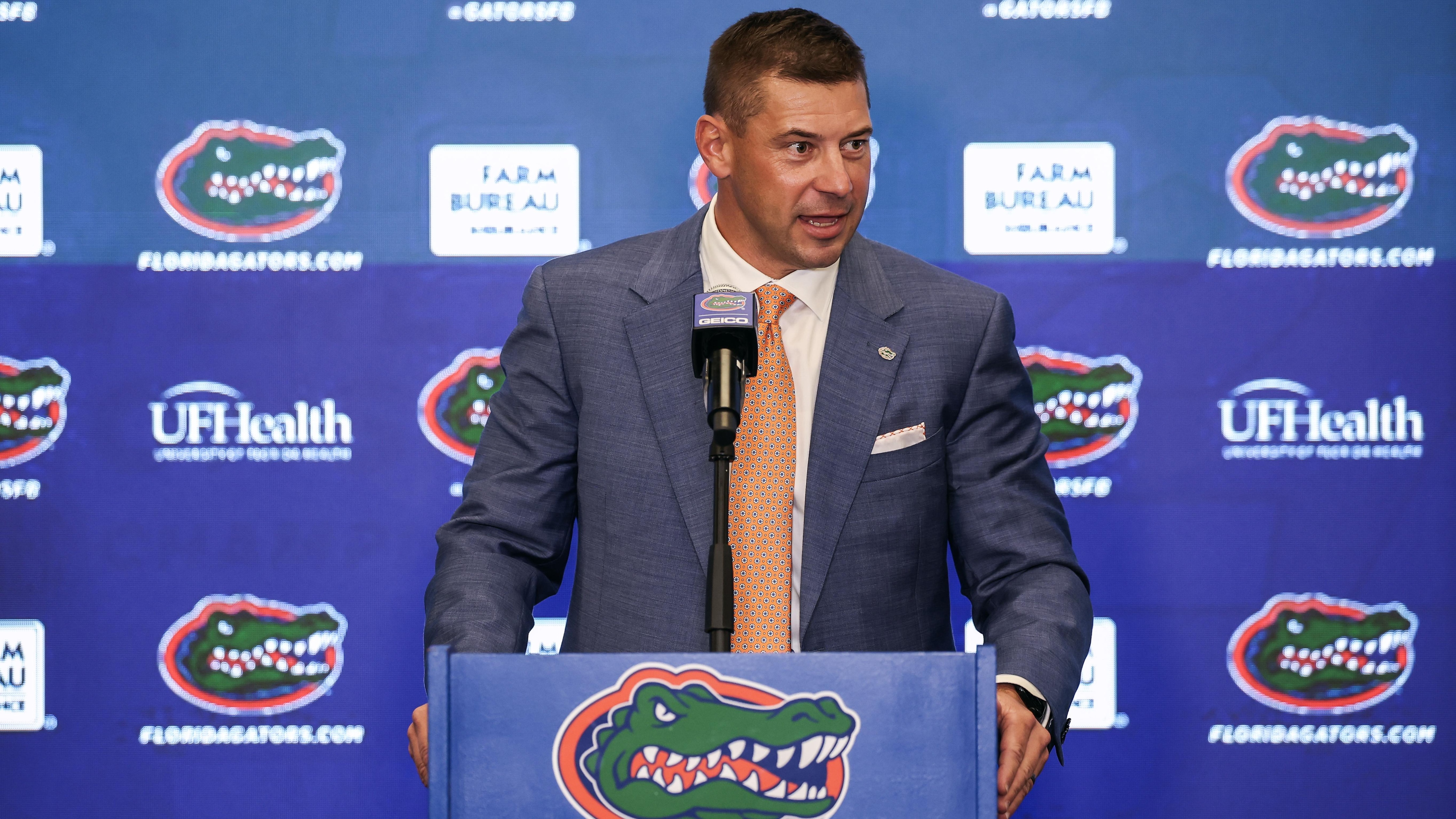 Florida Football Hosts Press Conference Introducing New Head Coach Jon Sumrall