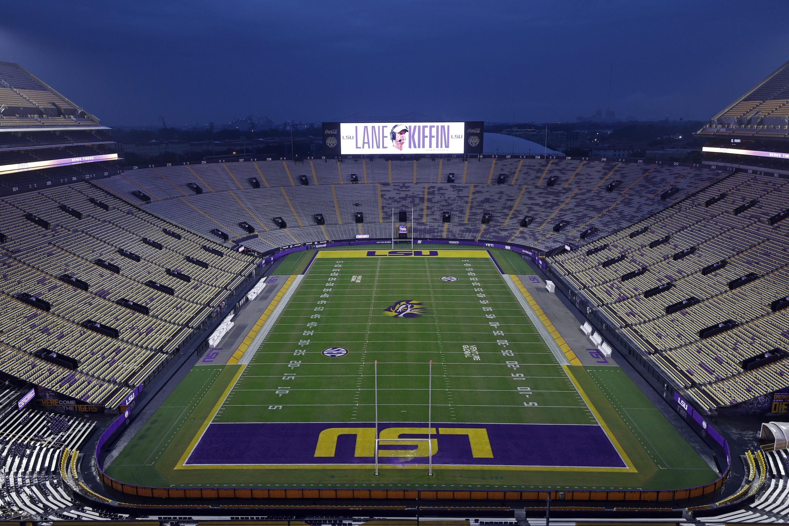 LSU Football Hosts Press Conference Introducing New Head Coach Lane Kiffin