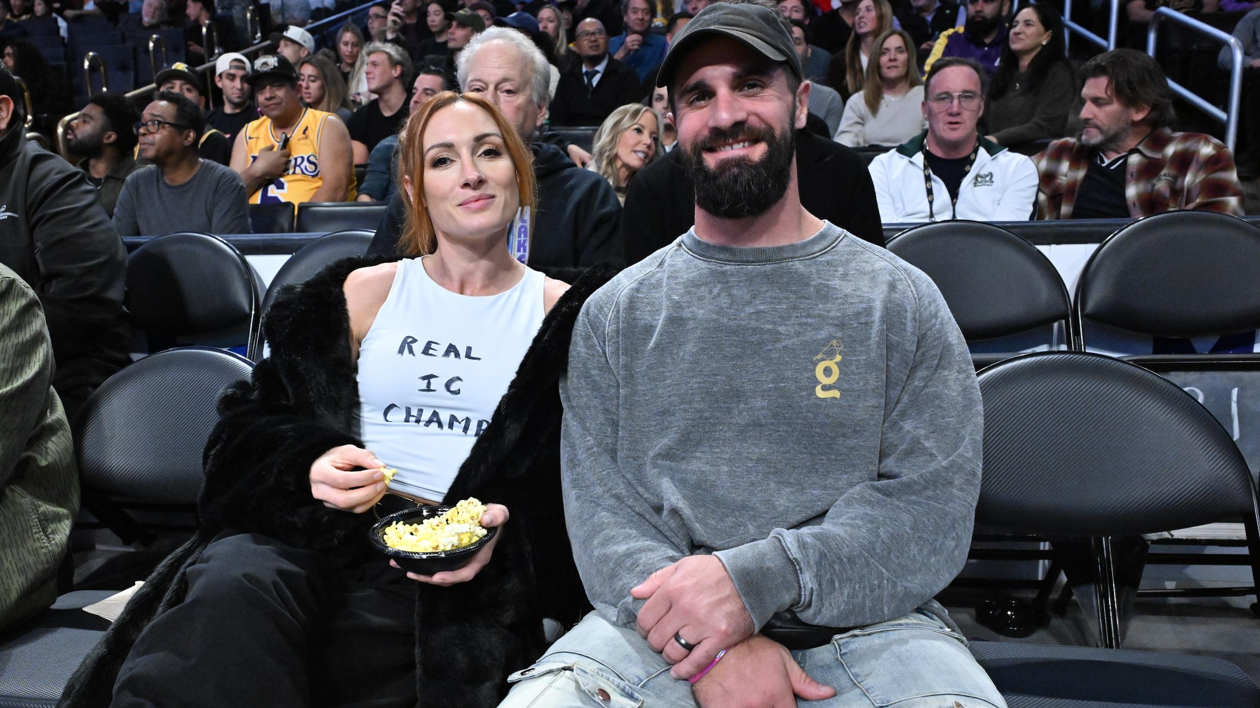 Celebrities At The Los Angeles Lakers Game