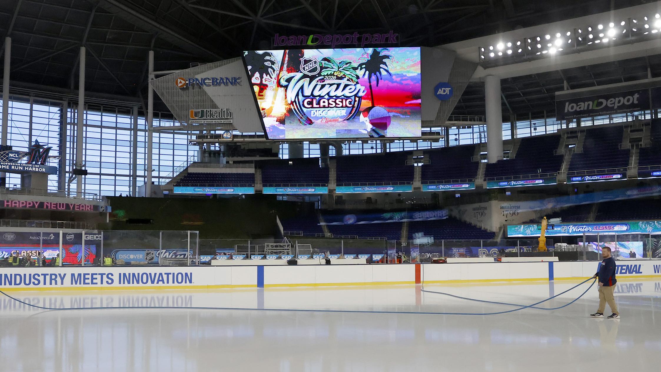 2026 Discover NHL Winter Classic - Rink Build Out