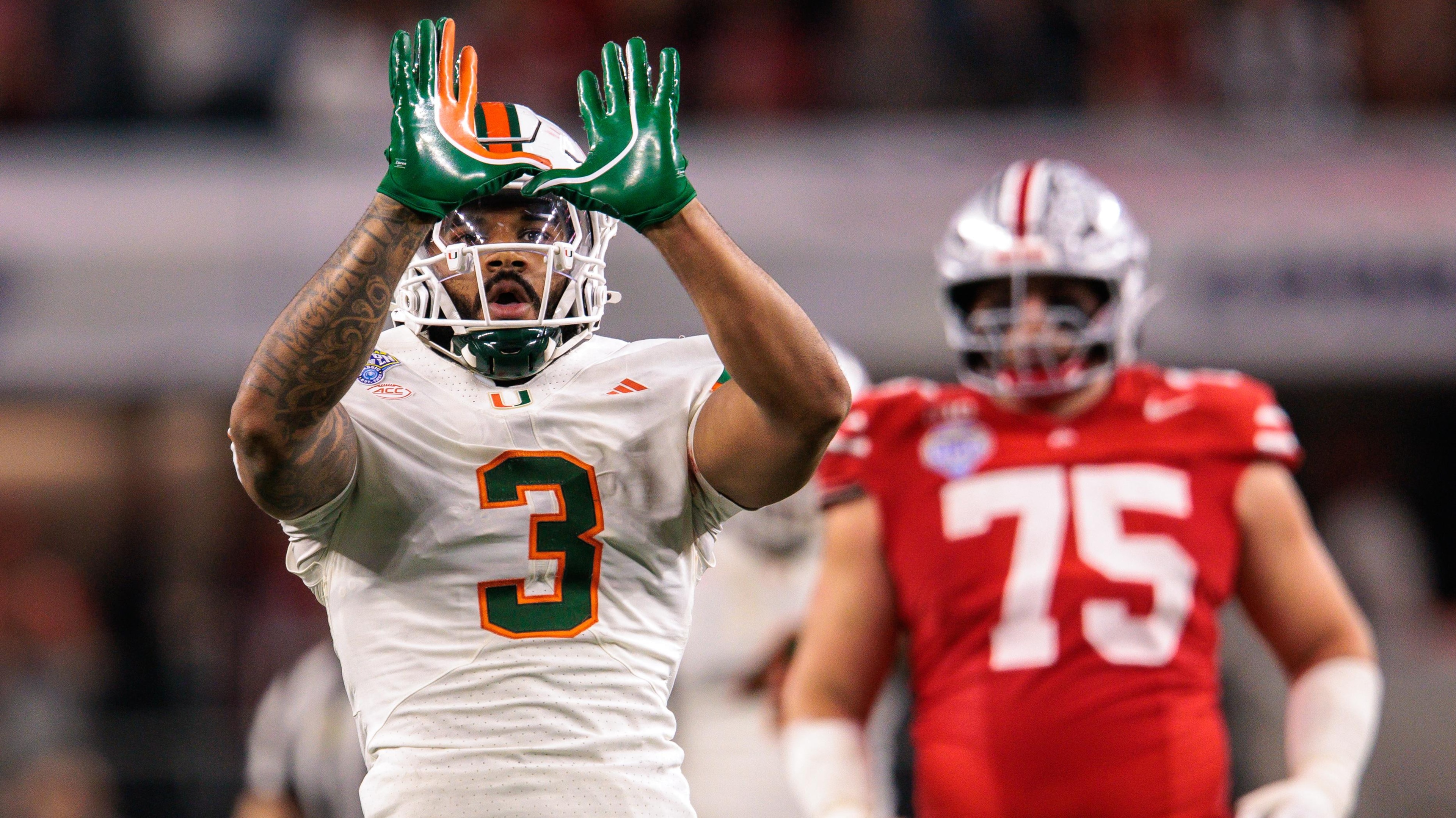 COLLEGE FOOTBALL: DEC 31 College Football Playoff Quarterfinal at the Goodyear Cotton Bowl Classic Miami vs Ohio State COLLEGE FOOTBALL: DEC 31 College Football Playoff Quarterfinal at the Goodyear Cotton Bowl Classic Miami vs Ohio State