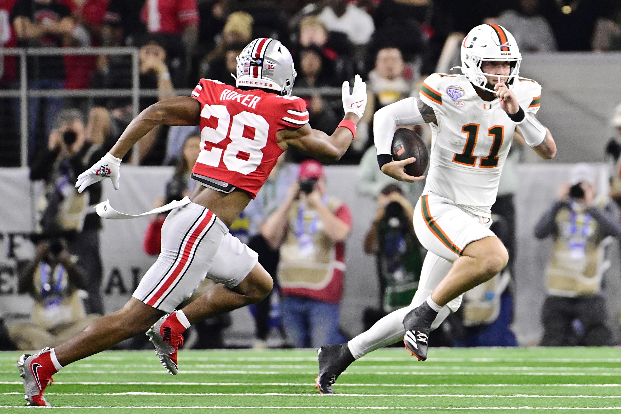 College Football Playoff Quarterfinal - Goodyear Cotton Bowl Classic: Miami v Ohio State College Football Playoff Quarterfinal - Goodyear Cotton Bowl Classic: Miami v Ohio State