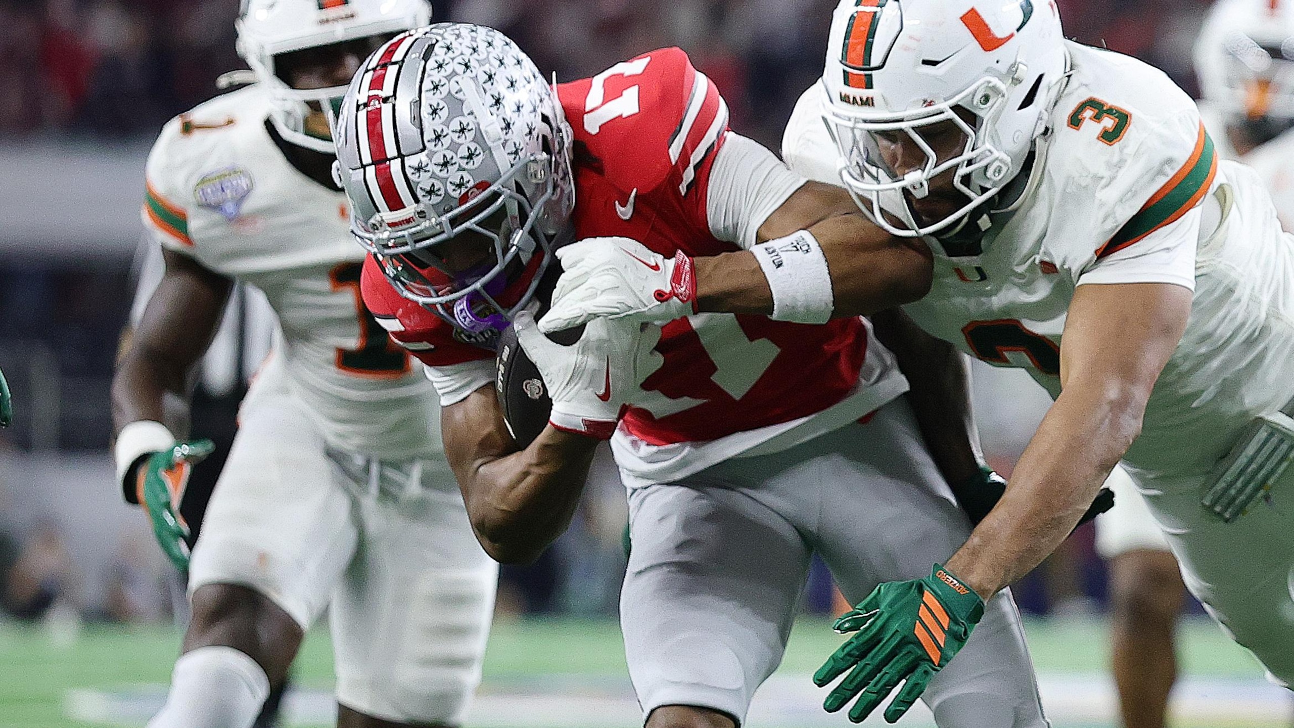 College Football Playoff Quarterfinal - Goodyear Cotton Bowl Classic: Miami v Ohio State College Football Playoff Quarterfinal - Goodyear Cotton Bowl Classic: Miami v Ohio State